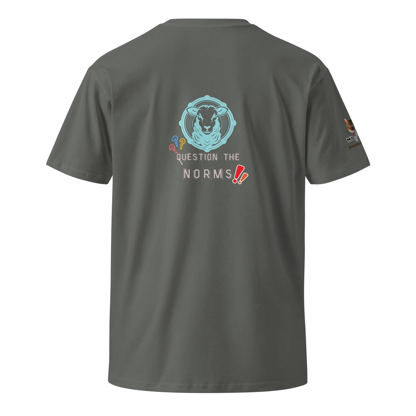 Question the norms Unisex premium Tee - My Social Cat Bonafide Boutique LLCQuestion the norms Unisex premium TeeT-shirtMy Social Cat Bonafide Boutique LLCCharcoalSbeenorms