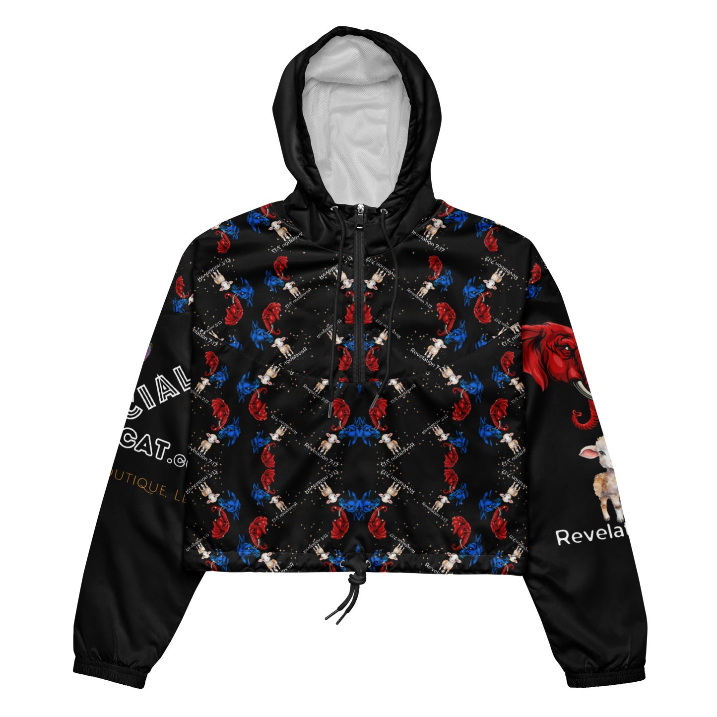 Revelation Women’s Cropped Windbreaker in Black - My Social Cat Bonafide Boutique LLCRevelation Women’s Cropped Windbreaker in BlackWindbreakerMy Social Cat Bonafide Boutique LLCXSallbreaker