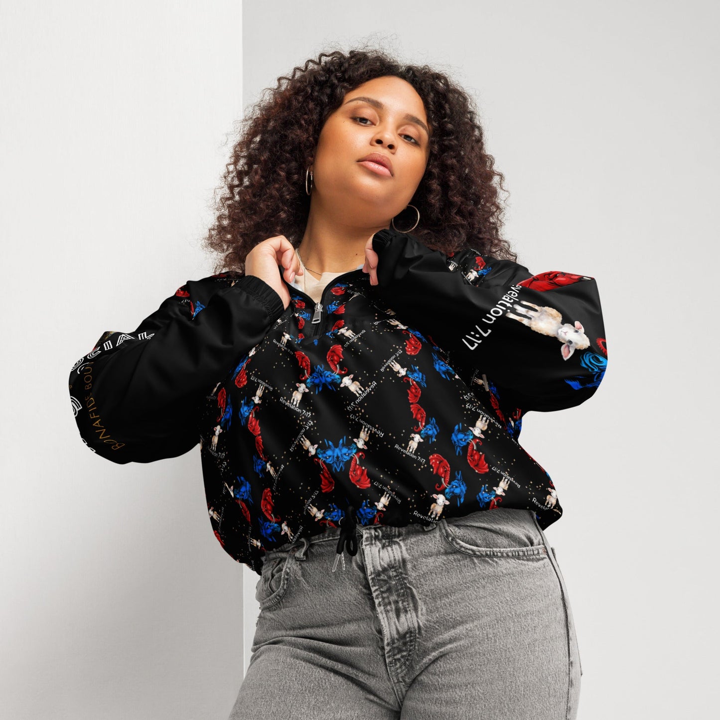 Revelation Women’s Cropped Windbreaker in Black - My Social Cat Bonafide Boutique LLCRevelation Women’s Cropped Windbreaker in BlackWindbreakerMy Social Cat Bonafide Boutique LLCXSallbreaker