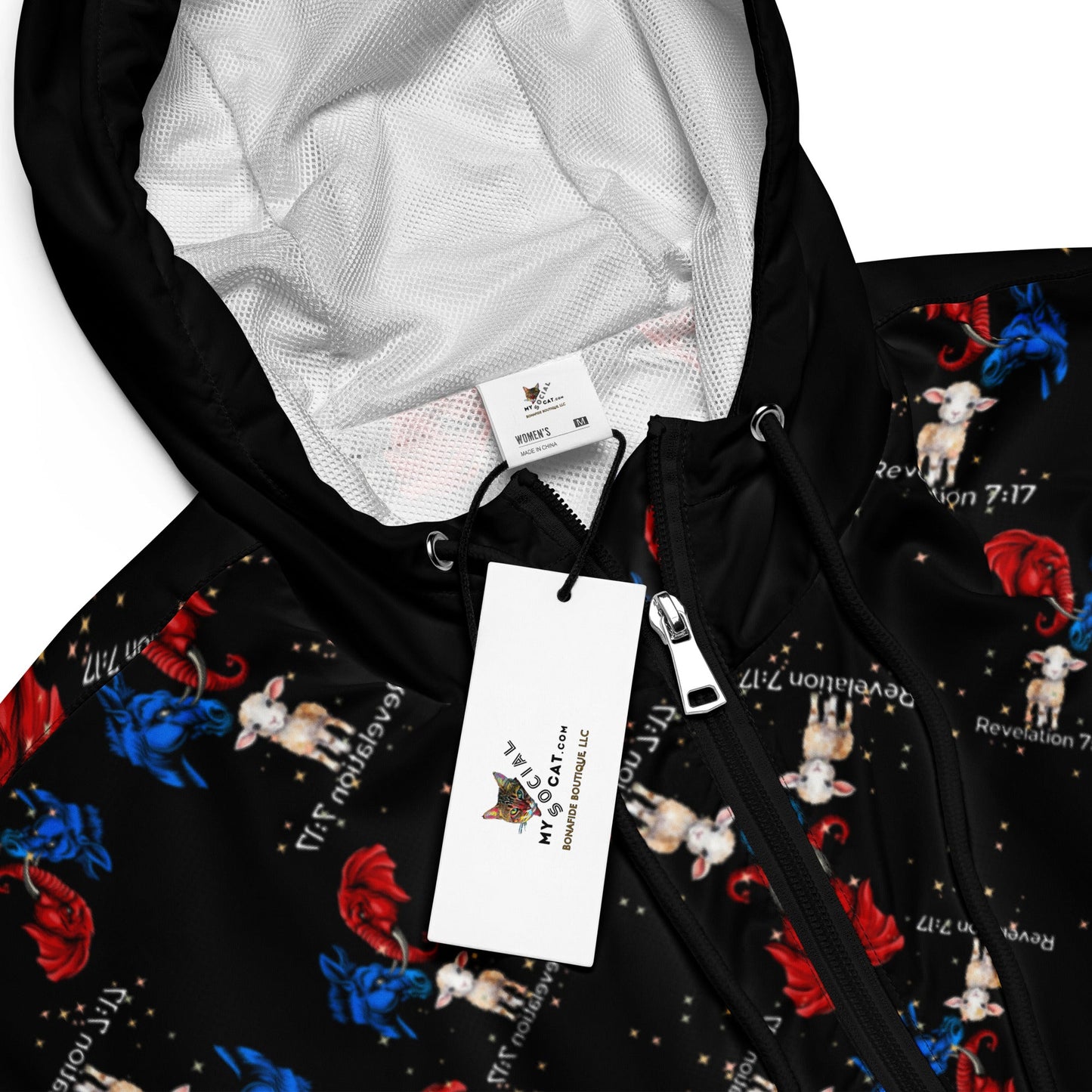 Revelation Women’s Cropped Windbreaker in Black - My Social Cat Bonafide Boutique LLCRevelation Women’s Cropped Windbreaker in BlackWindbreakerMy Social Cat Bonafide Boutique LLCXSallbreaker
