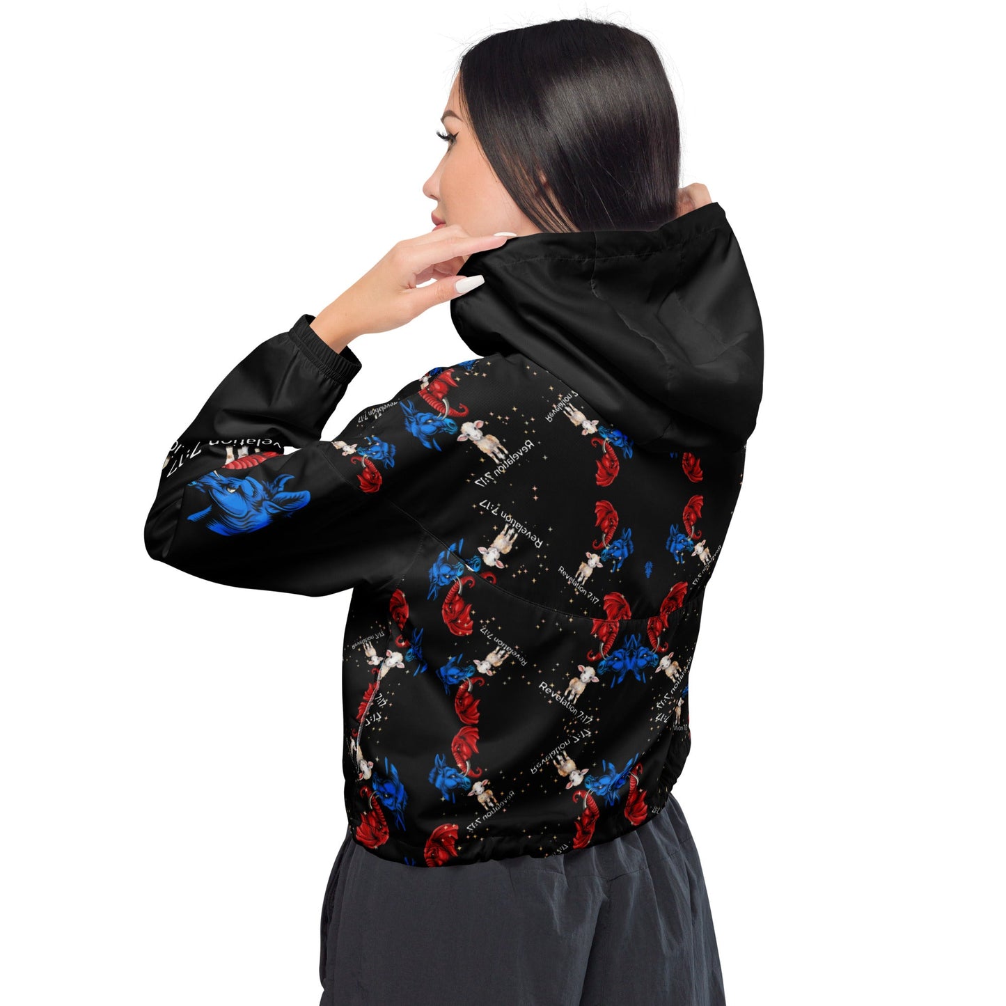 Revelation Women’s Cropped Windbreaker in Black - My Social Cat Bonafide Boutique LLCRevelation Women’s Cropped Windbreaker in BlackWindbreakerMy Social Cat Bonafide Boutique LLCXSallbreaker