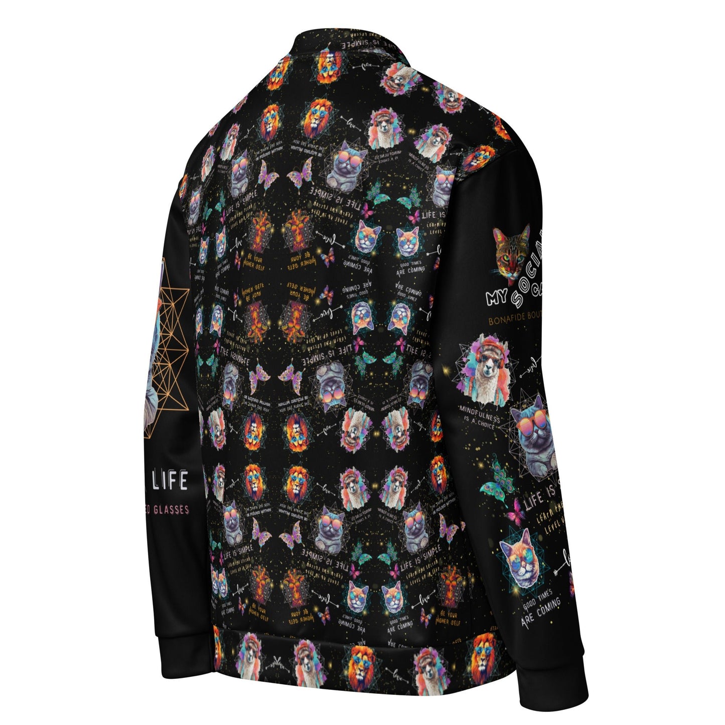 Rose Colored Glasses All Over Print Unisex Bomber Jacket - My Social Cat Bonafide Boutique LLCRose Colored Glasses All Over Print Unisex Bomber JacketBomber JacketMy Social Cat Bonafide Boutique LLCXSbomberjacket