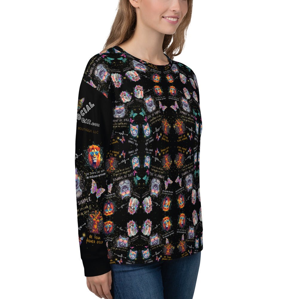 Rose Colored Glasses All Over Print Unisex Sweatshirt - My Social Cat Bonafide Boutique LLCRose Colored Glasses All Over Print Unisex SweatshirtSweatshirtMy Social Cat Bonafide Boutique LLCXScatglasses