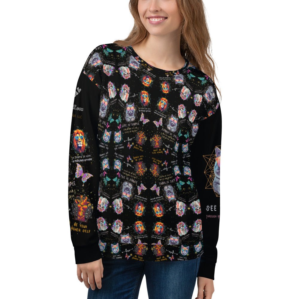 Rose Colored Glasses All Over Print Unisex Sweatshirt - My Social Cat Bonafide Boutique LLCRose Colored Glasses All Over Print Unisex SweatshirtSweatshirtMy Social Cat Bonafide Boutique LLCXScatglasses