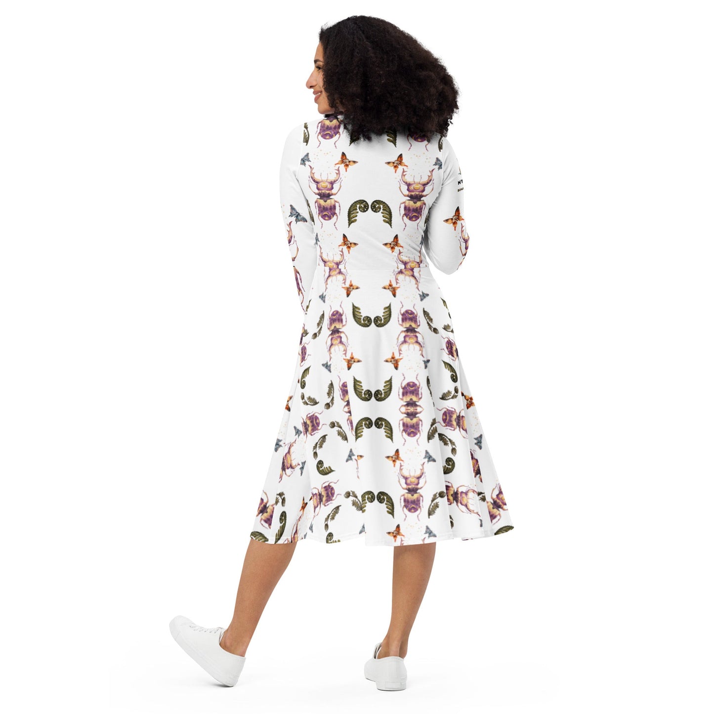 Scarab Beetle All - Over Print Long Sleeve midi Dress - My Social Cat Bonafide Boutique LLCScarab Beetle All - Over Print Long Sleeve midi DressDressMy Social Cat Bonafide Boutique LLC2XSallbeetle