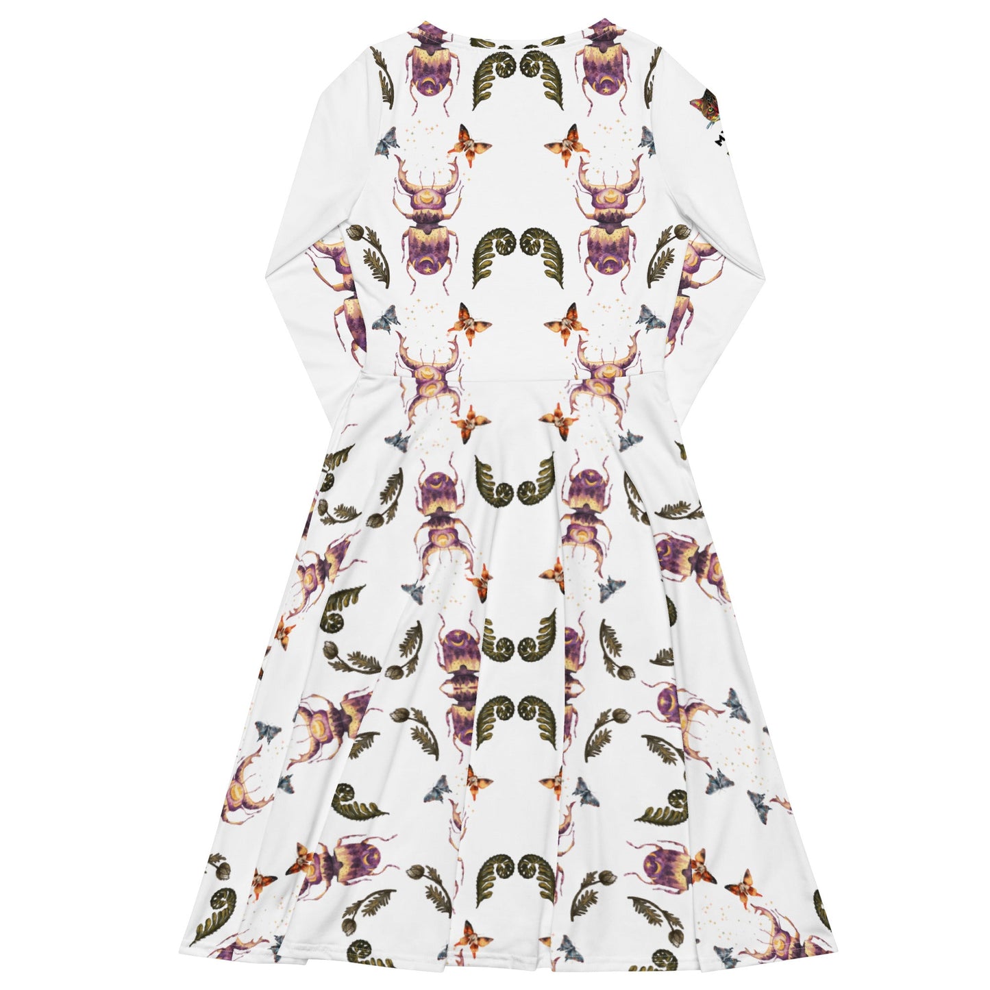 Scarab Beetle All - Over Print Long Sleeve midi Dress - My Social Cat Bonafide Boutique LLCScarab Beetle All - Over Print Long Sleeve midi DressDressMy Social Cat Bonafide Boutique LLC2XSallbeetle