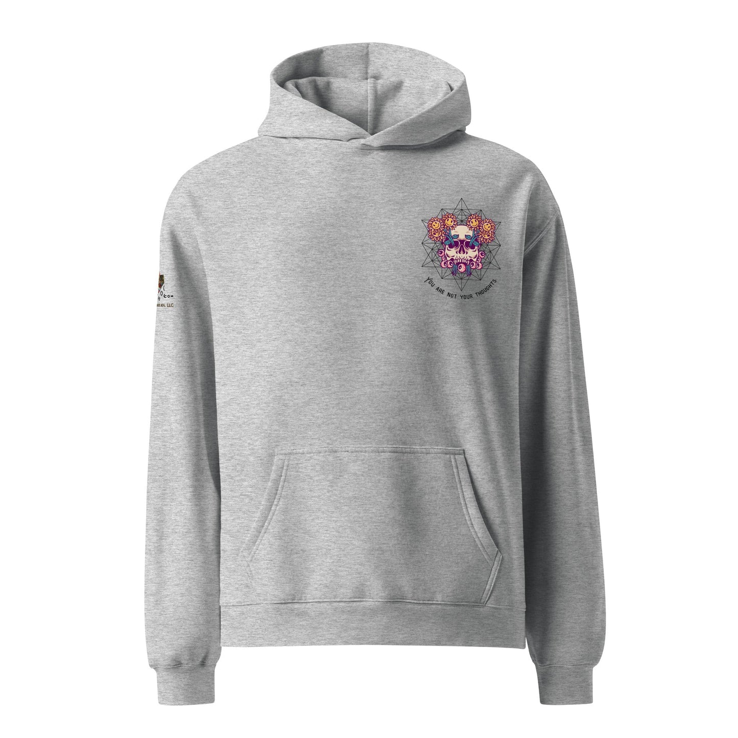 Skull Flowers Unisex Oversized Hoodie - My Social Cat Bonafide Boutique LLCSkull Flowers Unisex Oversized HoodieHooded sweatshirtMy Social Cat Bonafide Boutique LLCAthletic HeatherSflowershoodie