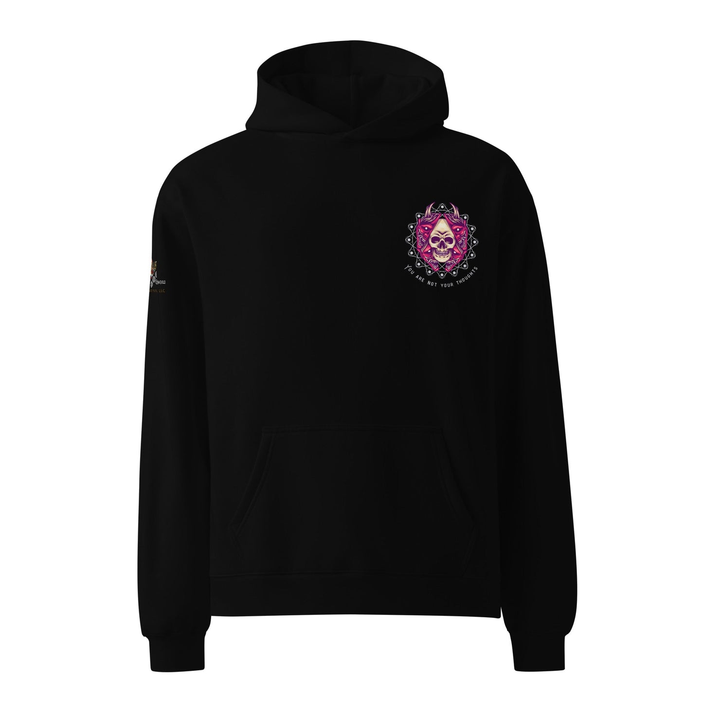 Skull Thoughts Unisex Oversized Hoodie - My Social Cat Bonafide Boutique LLCSkull Thoughts Unisex Oversized HoodieHooded sweatshirtMy Social Cat Bonafide Boutique LLCBlackShoodienot