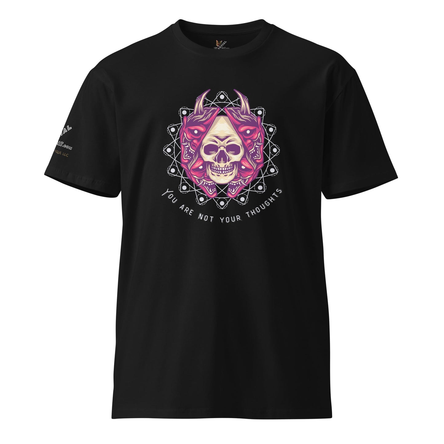 Skull Thoughts Unisex Premium Tee - My Social Cat Bonafide Boutique LLCSkull Thoughts Unisex Premium TeeT-shirtMy Social Cat Bonafide Boutique LLCBlackSarecotton