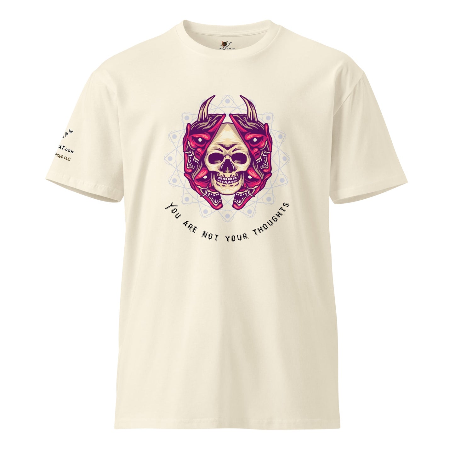 Skull Thoughts Unisex Premium Tee - My Social Cat Bonafide Boutique LLCSkull Thoughts Unisex Premium TeeT-shirtMy Social Cat Bonafide Boutique LLCNaturalSarecotton
