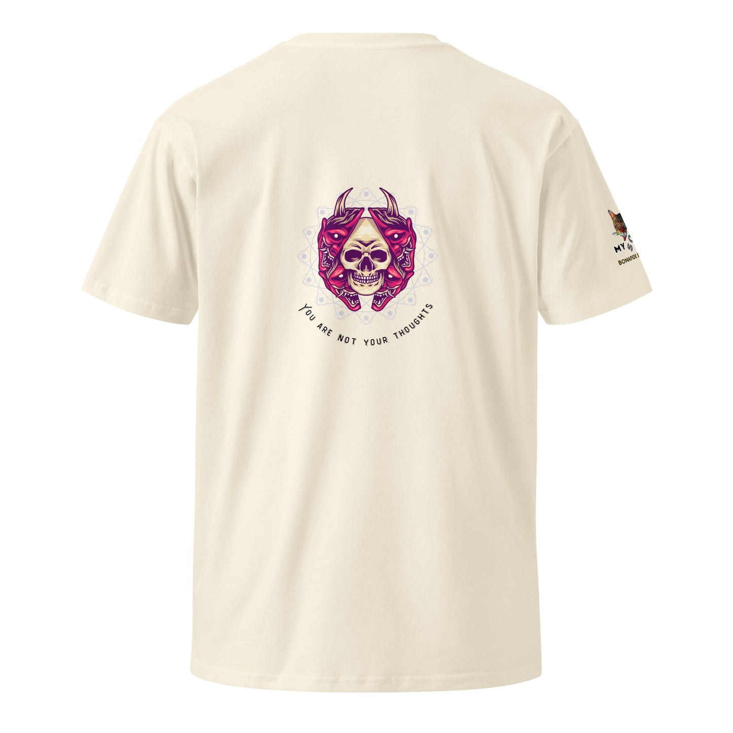 Skull Thoughts Unisex Premium Tee - My Social Cat Bonafide Boutique LLCSkull Thoughts Unisex Premium TeeT-shirtMy Social Cat Bonafide Boutique LLCNaturalSarecotton