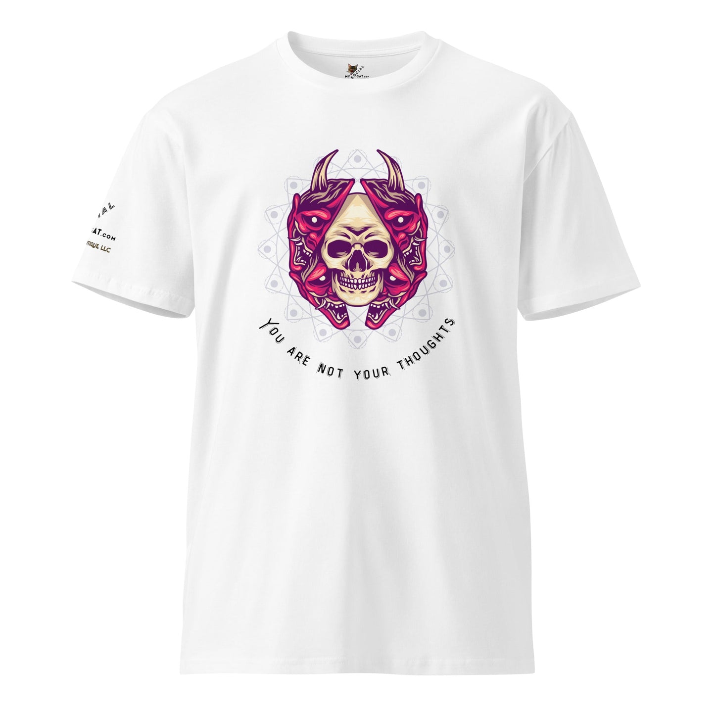 Skull Thoughts Unisex Premium Tee - My Social Cat Bonafide Boutique LLCSkull Thoughts Unisex Premium TeeT-shirtMy Social Cat Bonafide Boutique LLCWhiteSarecotton