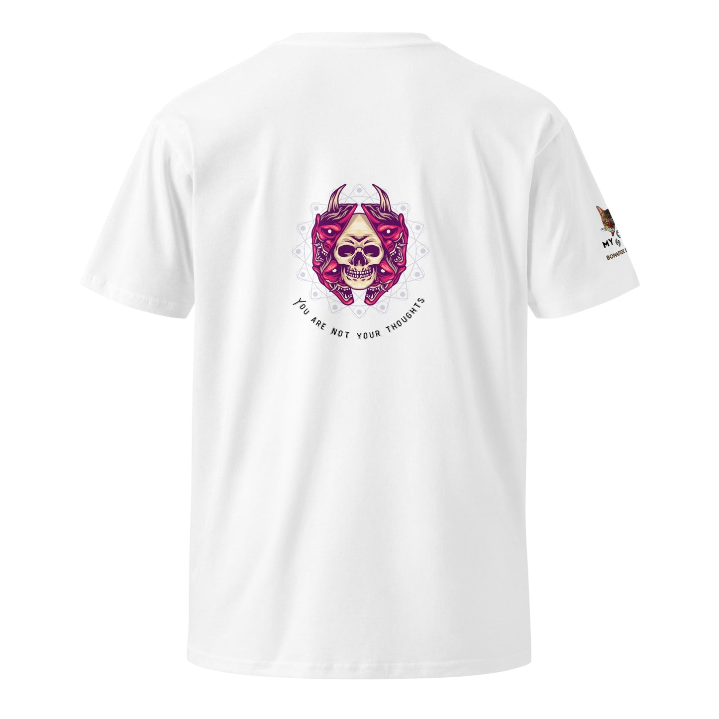 Skull Thoughts Unisex Premium Tee - My Social Cat Bonafide Boutique LLCSkull Thoughts Unisex Premium TeeT-shirtMy Social Cat Bonafide Boutique LLCWhiteSarecotton