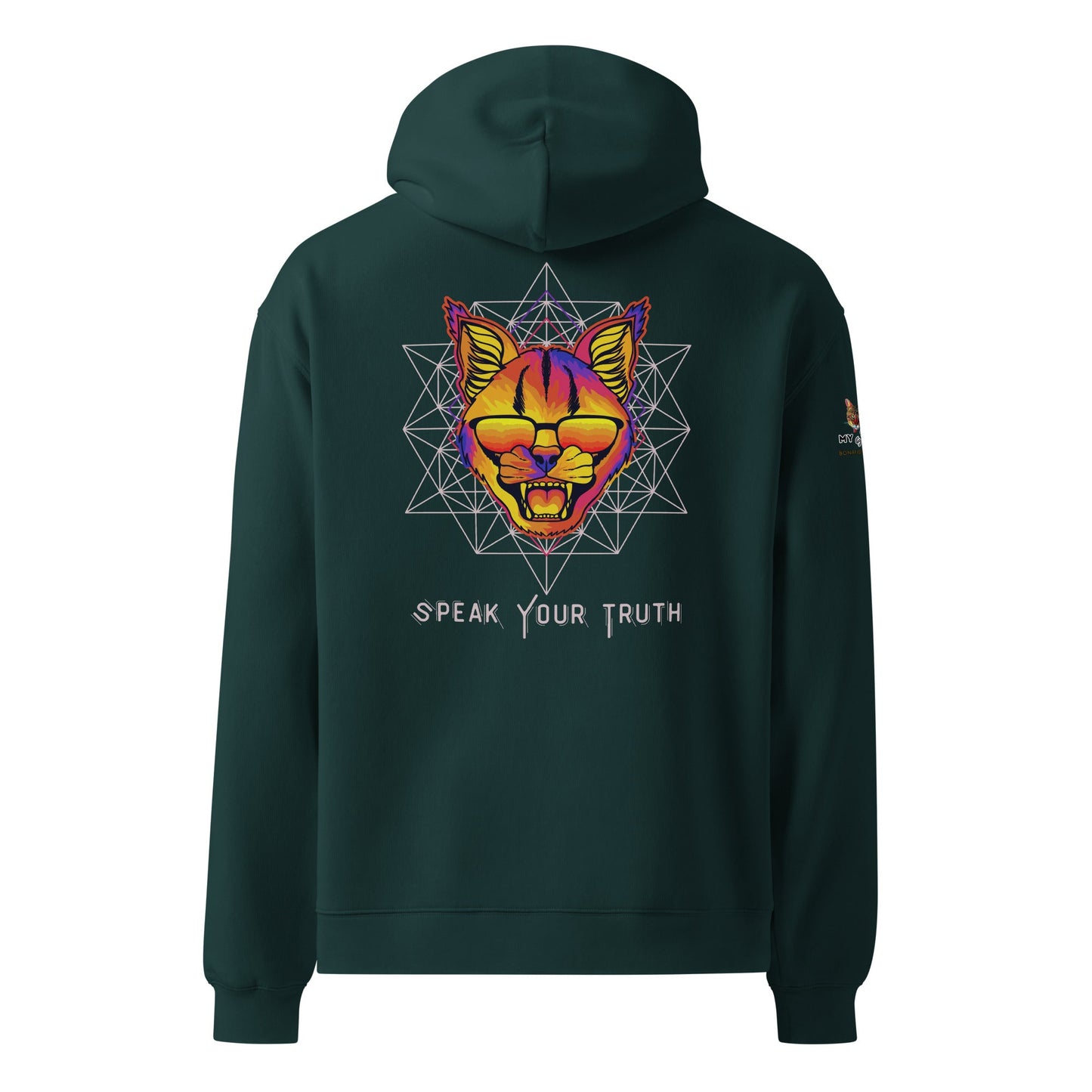 Speak Your Truth Unisex Plush Hoodie - My Social Cat Bonafide Boutique LLCSpeak Your Truth Unisex Plush HoodieHooded sweatshirtMy Social Cat Bonafide Boutique LLCPine GreenShoodiepremium