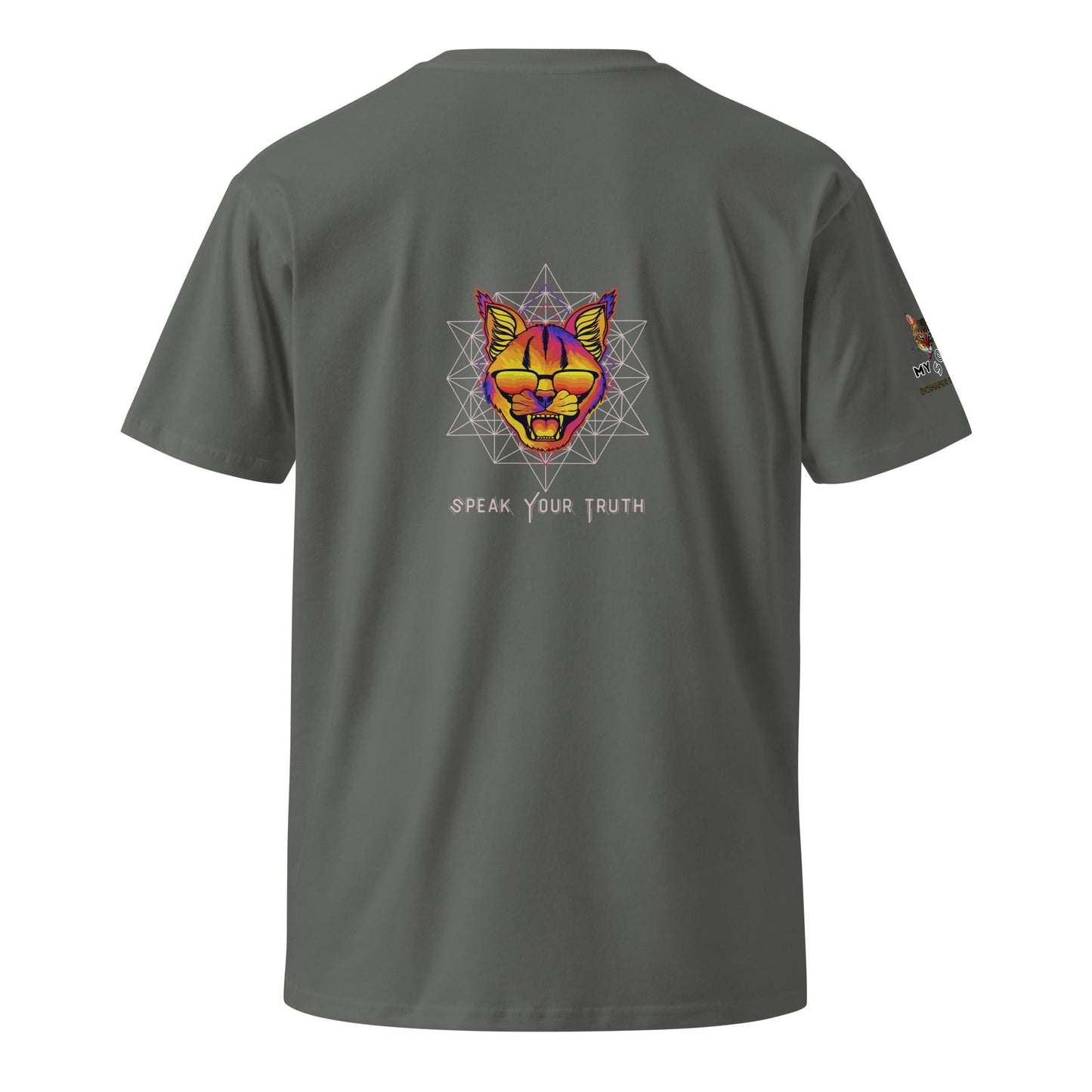 Speak Your Truth Unisex Premium Tee - My Social Cat Bonafide Boutique LLCSpeak Your Truth Unisex Premium TeeT-shirtMy Social Cat Bonafide Boutique LLCCharcoalScatpremium