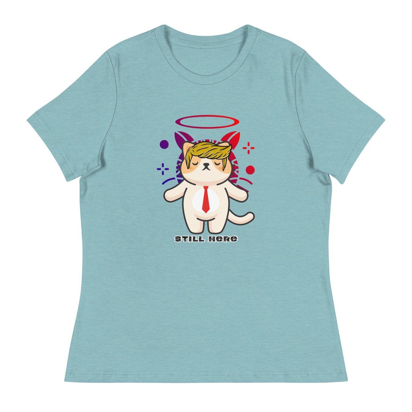 Still Here Women's Relaxed Tee - My Social Cat Bonafide Boutique LLCStill Here Women's Relaxed TeeT - shirtMy Social Cat Bonafide Boutique LLCHeather Blue LagoonSherestill