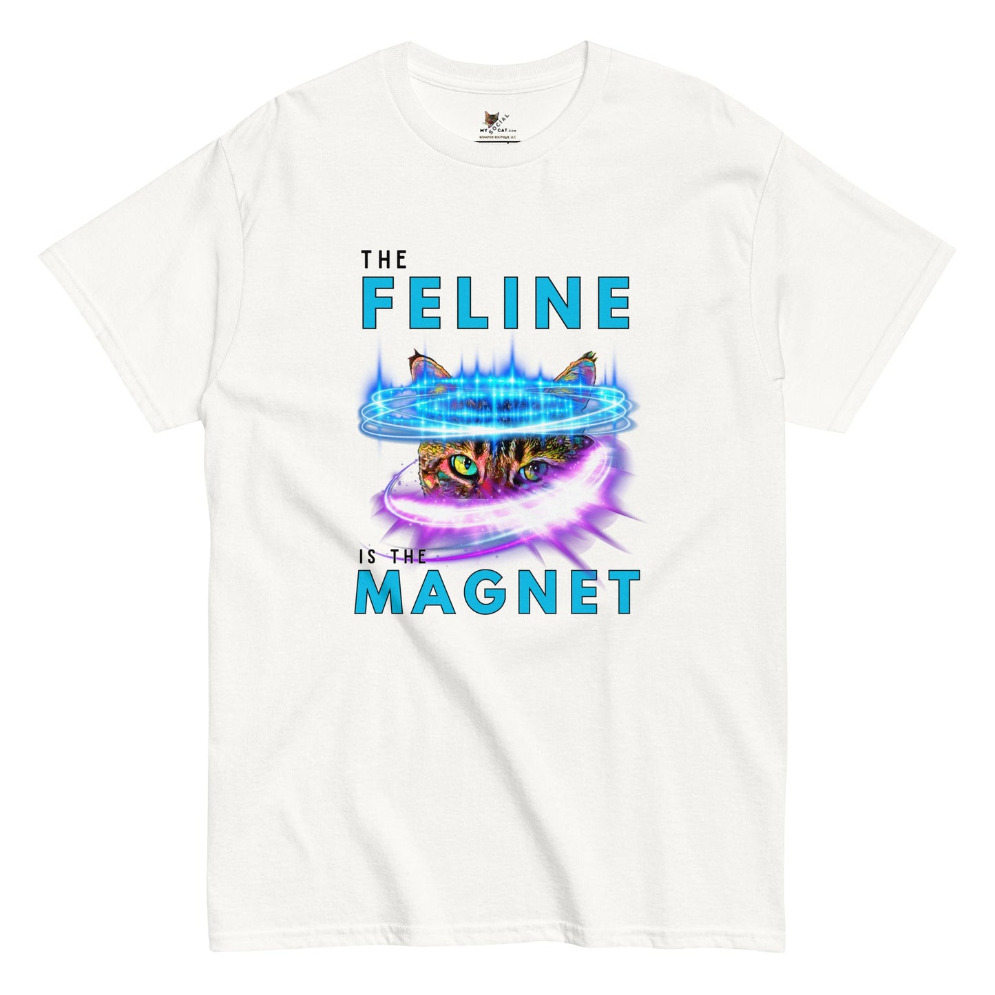 The Feline is the Magnet Unisex Classic Tee - My Social Cat Bonafide Boutique LLCThe Feline is the Magnet Unisex Classic TeeT-shirtMy Social Cat Bonafide Boutique LLCWhiteSclassicfeeling
