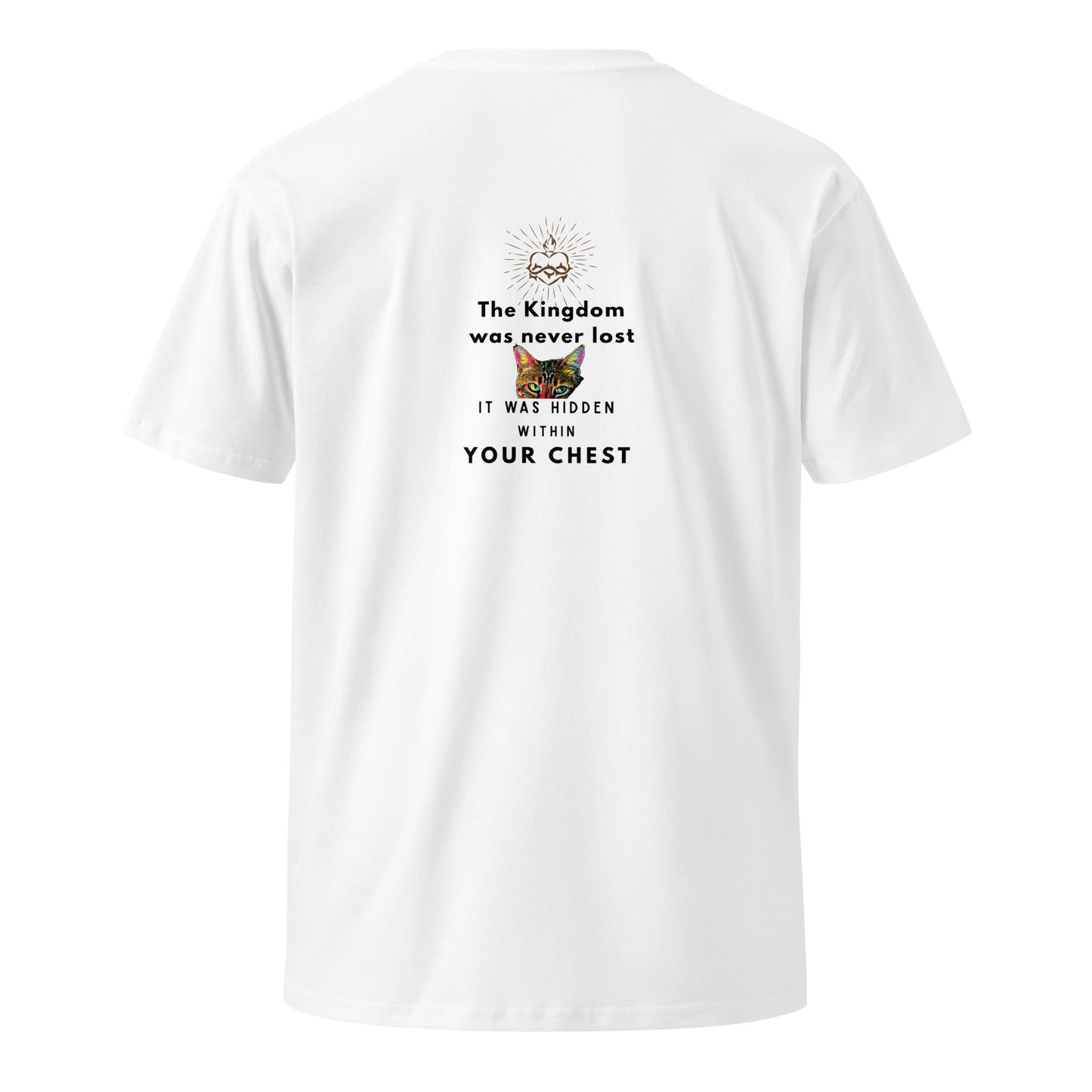 The Kingdom is Hidden within your Chest Unisex Premium Tee - My Social Cat Bonafide Boutique LLCThe Kingdom is Hidden within your Chest Unisex Premium TeeT-shirtMy Social Cat Bonafide Boutique LLCWhiteScatchest