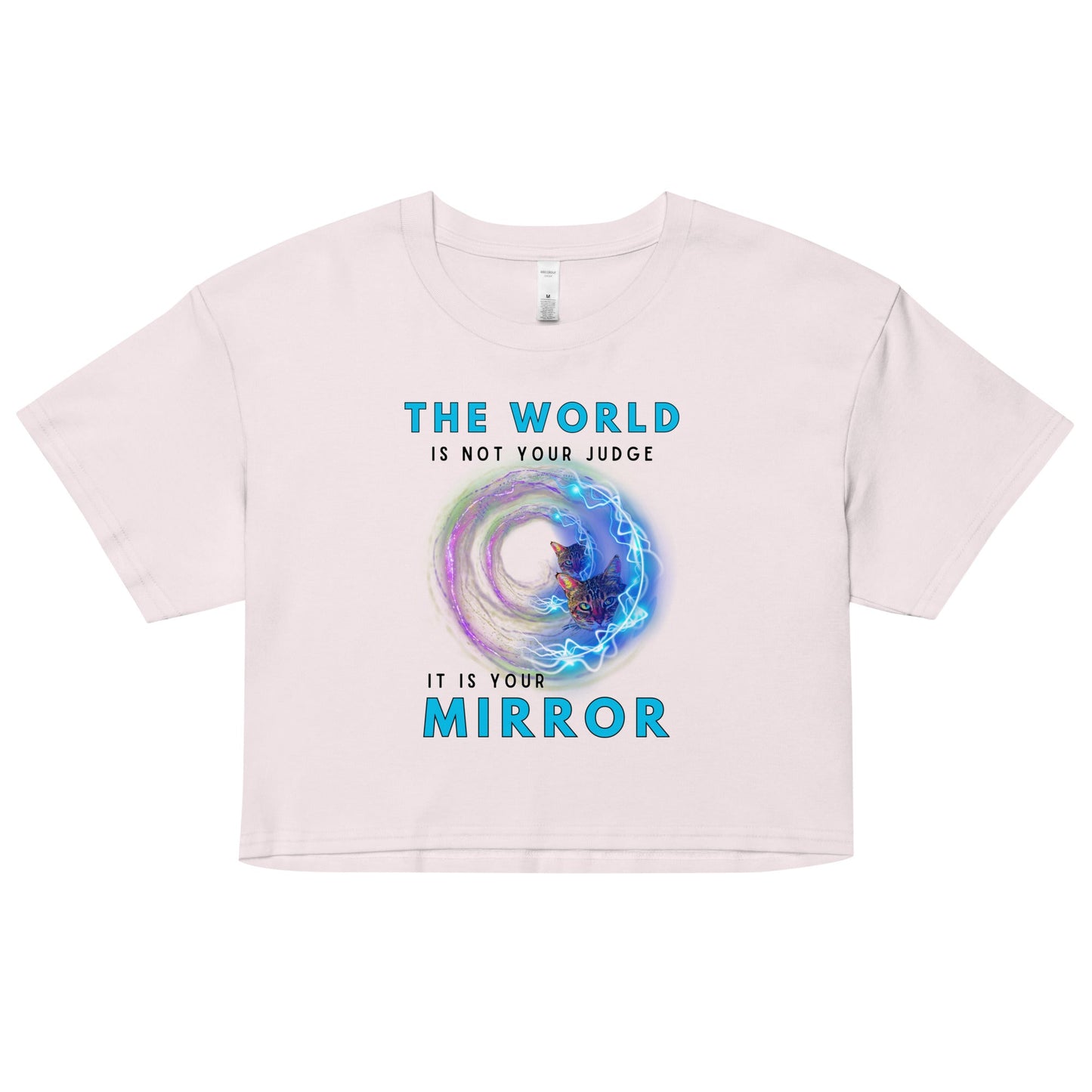The World Is Your Mirror Women’s Crop Top - My Social Cat Bonafide Boutique LLCThe World Is Your Mirror Women’s Crop Topcrop topMy Social Cat Bonafide Boutique LLCOrchidXScropmirror