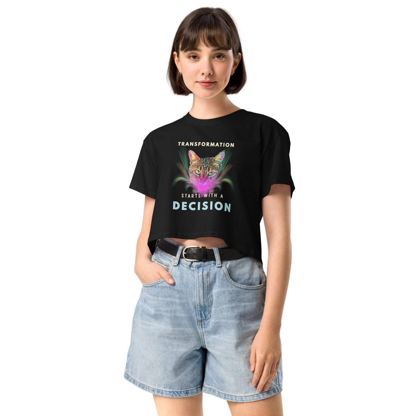 Transformation Women’s crop top - My Social Cat Bonafide Boutique LLCTransformation Women’s crop topcrop topMy Social Cat Bonafide Boutique LLCXScropdecision