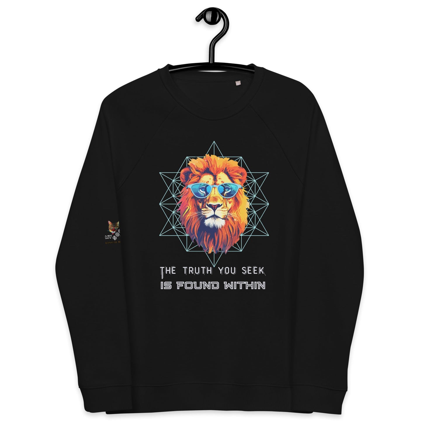 Truth You Seek Plush Organic Sweatshirt - My Social Cat Bonafide Boutique LLCTruth You Seek Plush Organic SweatshirtSweatshirtMy Social Cat Bonafide Boutique LLCBlackXSorganicplush