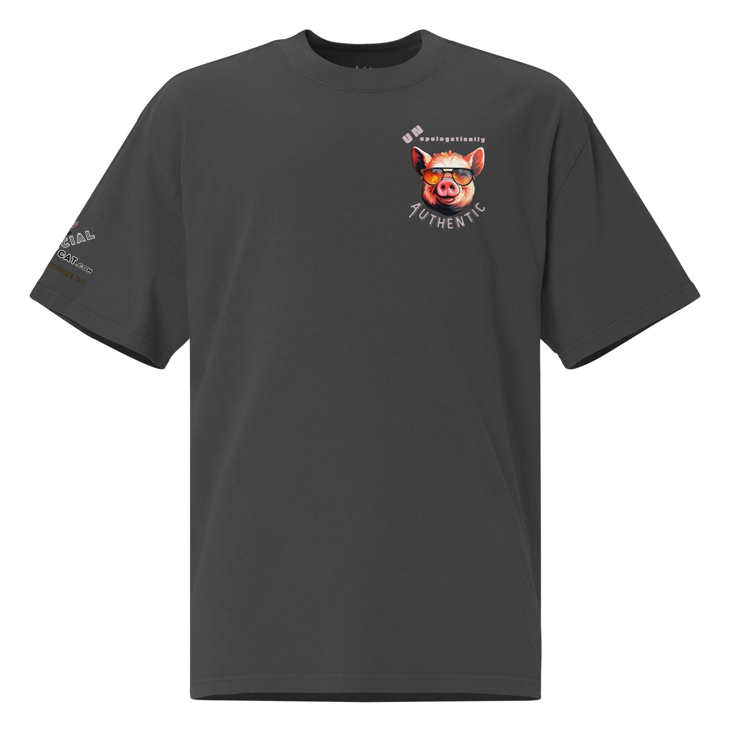 Unapologetically Authentic Oversized Faded Tee - My Social Cat Bonafide Boutique LLCUnapologetically Authentic Oversized Faded TeeT-shirtMy Social Cat Bonafide Boutique LLCFaded BlackSauthenticauthenticity