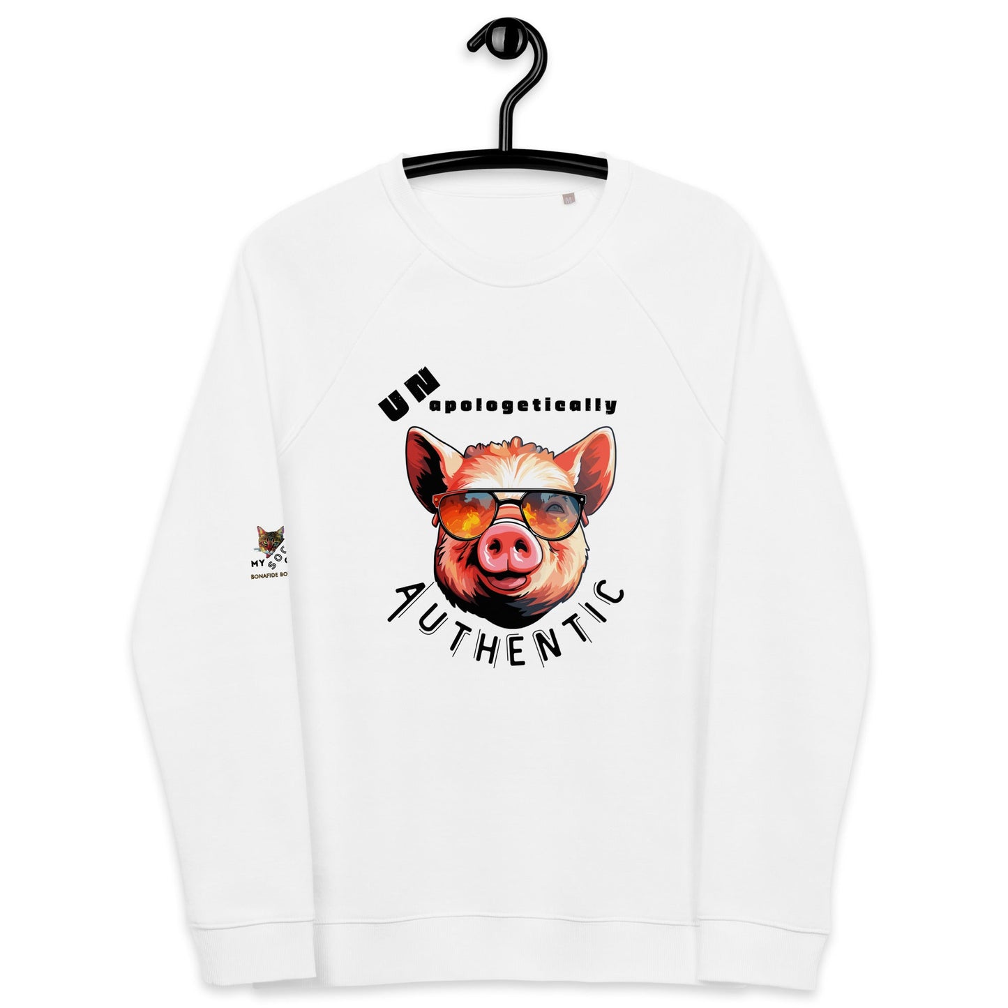 Unapologetically Authentic Unisex Organic Plush Sweatshirt - My Social Cat Bonafide Boutique LLCUnapologetically Authentic Unisex Organic Plush SweatshirtSweatshirtMy Social Cat Bonafide Boutique LLCWhiteXSauthenticauthenticity