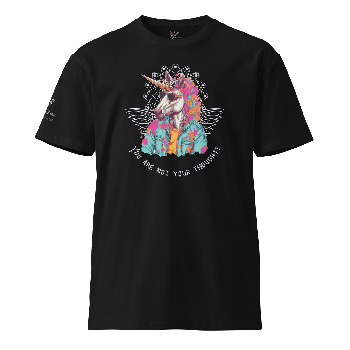 Unicorn Thoughts Unisex Premium Tee - My Social Cat Bonafide Boutique LLCUnicorn Thoughts Unisex Premium TeeT-shirtMy Social Cat Bonafide Boutique LLCBlackSarecotton