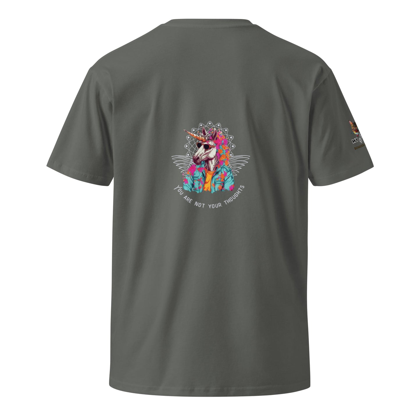Unicorn Thoughts Unisex Premium Tee - My Social Cat Bonafide Boutique LLCUnicorn Thoughts Unisex Premium TeeT-shirtMy Social Cat Bonafide Boutique LLCCharcoalSarecotton