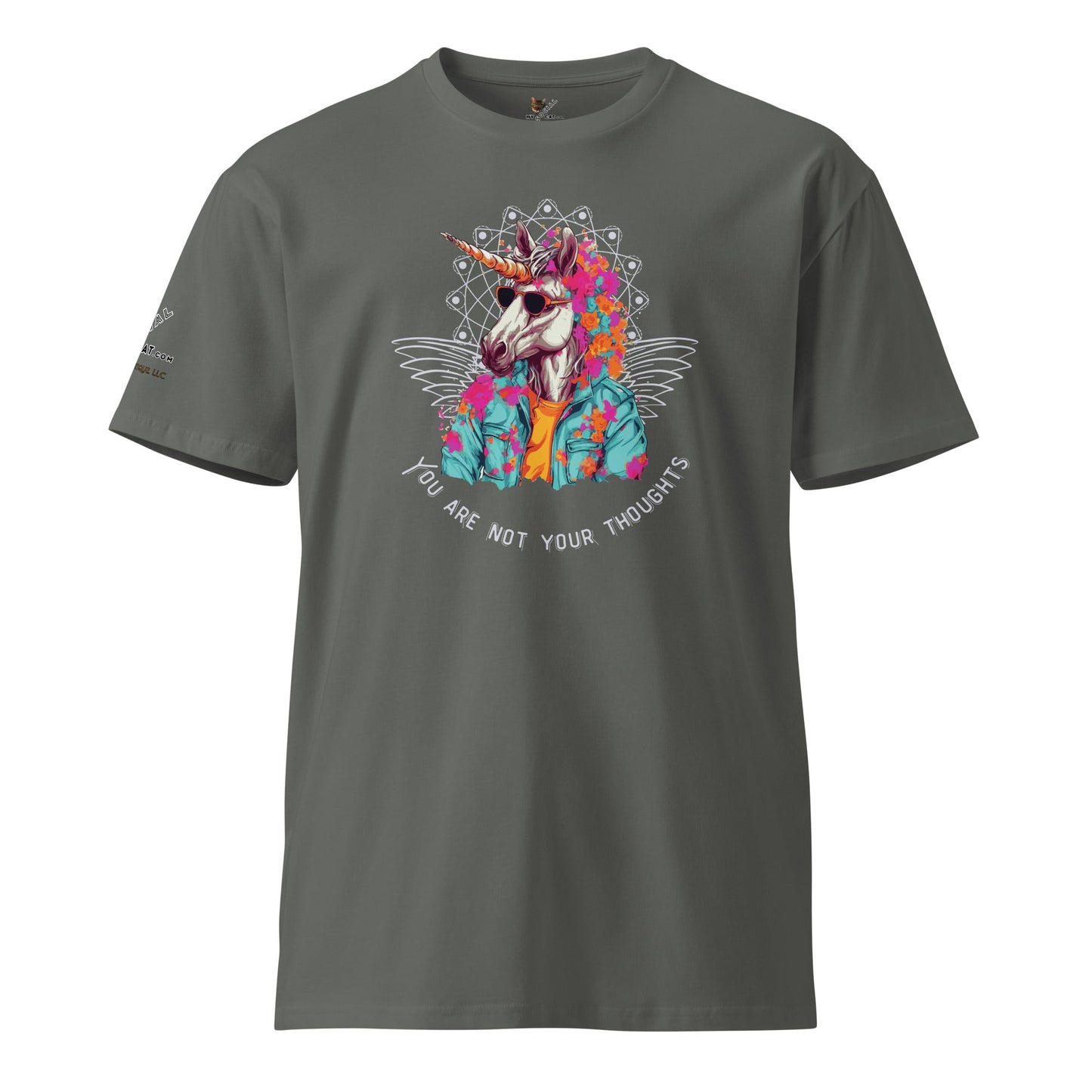 Unicorn Thoughts Unisex Premium Tee - My Social Cat Bonafide Boutique LLCUnicorn Thoughts Unisex Premium TeeT-shirtMy Social Cat Bonafide Boutique LLCCharcoalSarecotton