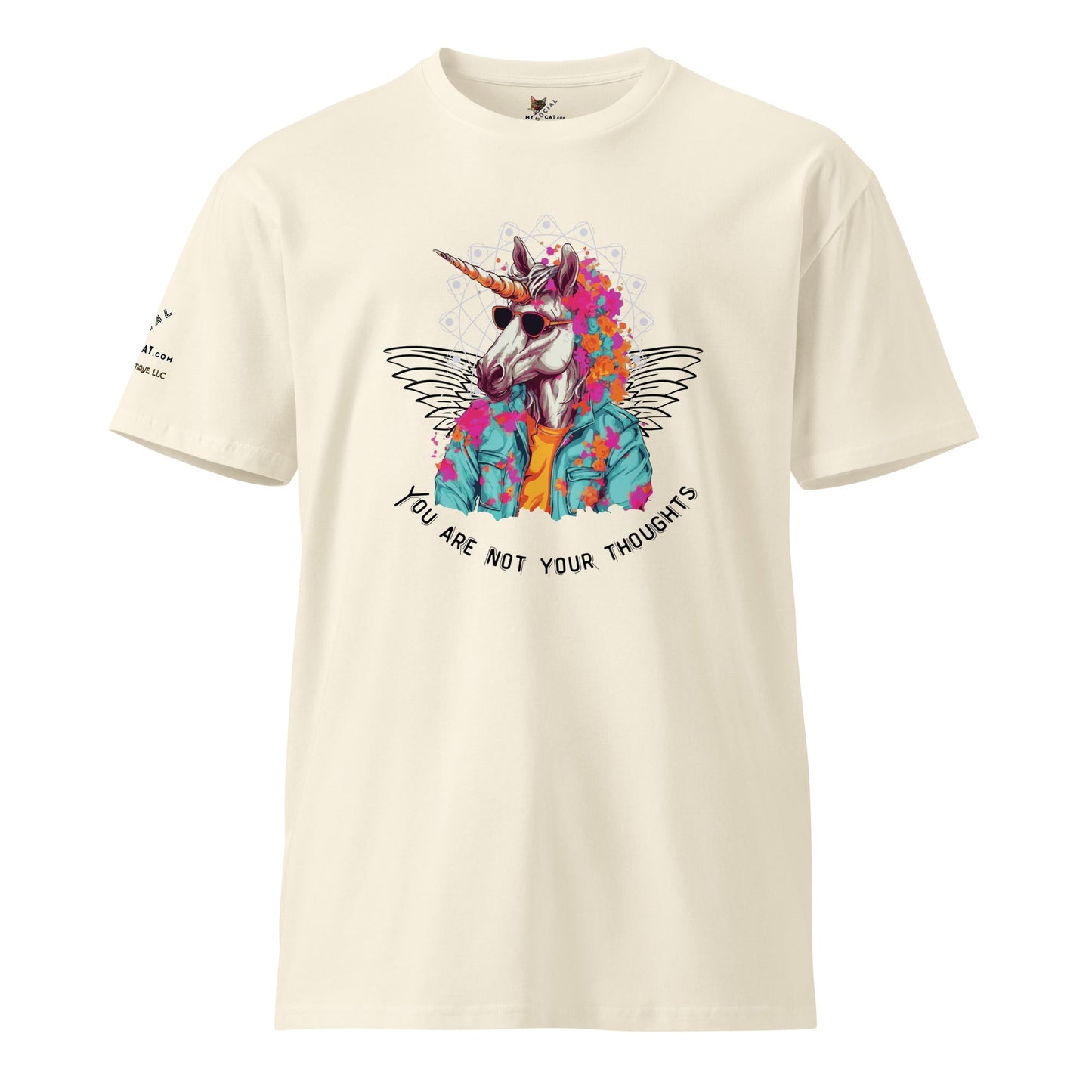 Unicorn Thoughts Unisex Premium Tee - My Social Cat Bonafide Boutique LLCUnicorn Thoughts Unisex Premium TeeT-shirtMy Social Cat Bonafide Boutique LLCNaturalSarecotton