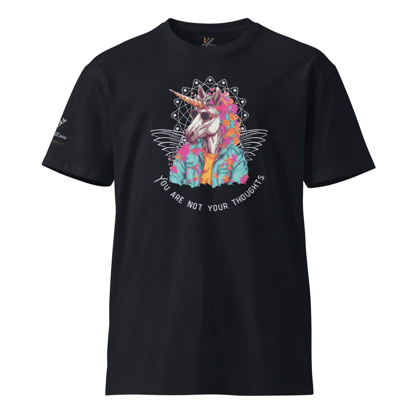 Unicorn Thoughts Unisex Premium Tee - My Social Cat Bonafide Boutique LLCUnicorn Thoughts Unisex Premium TeeT-shirtMy Social Cat Bonafide Boutique LLCNavySarecotton