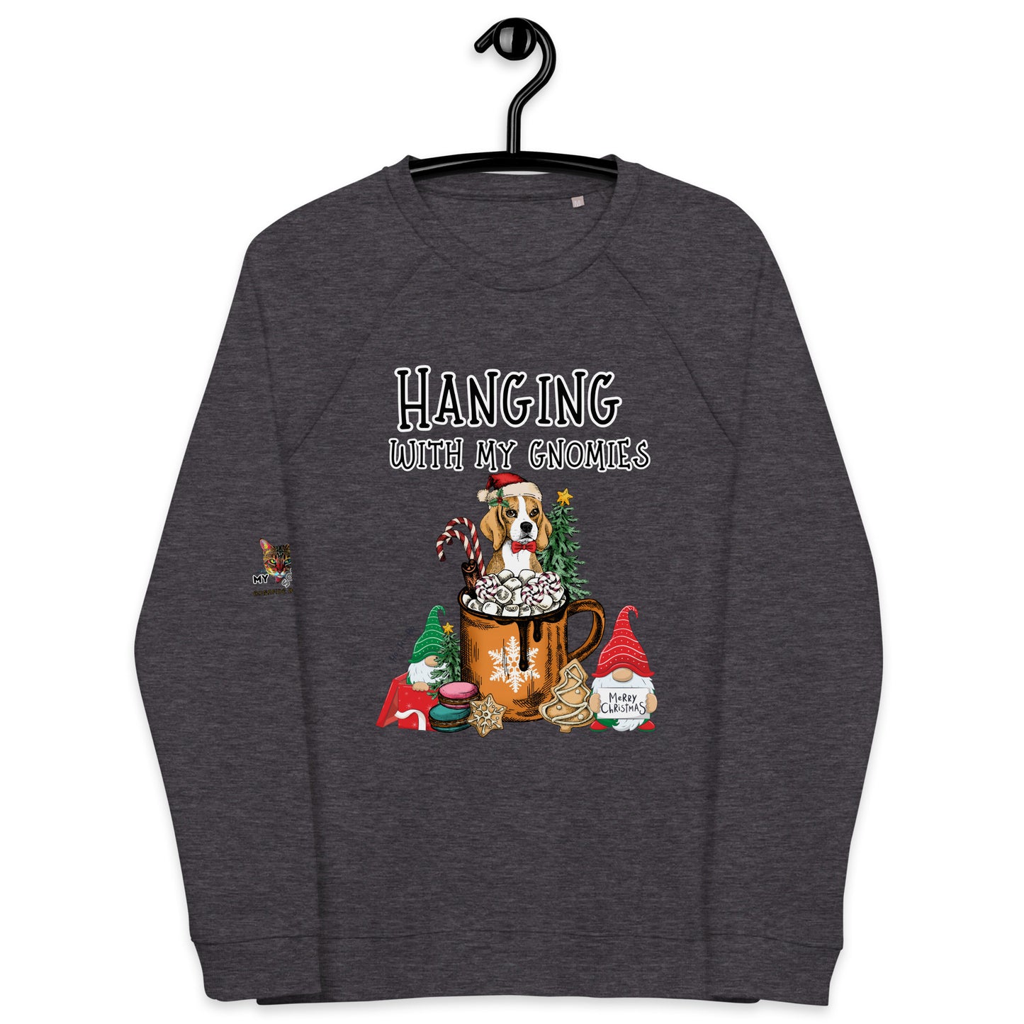Dog Gnomies Unisex Organic Raglan Sweatshirt