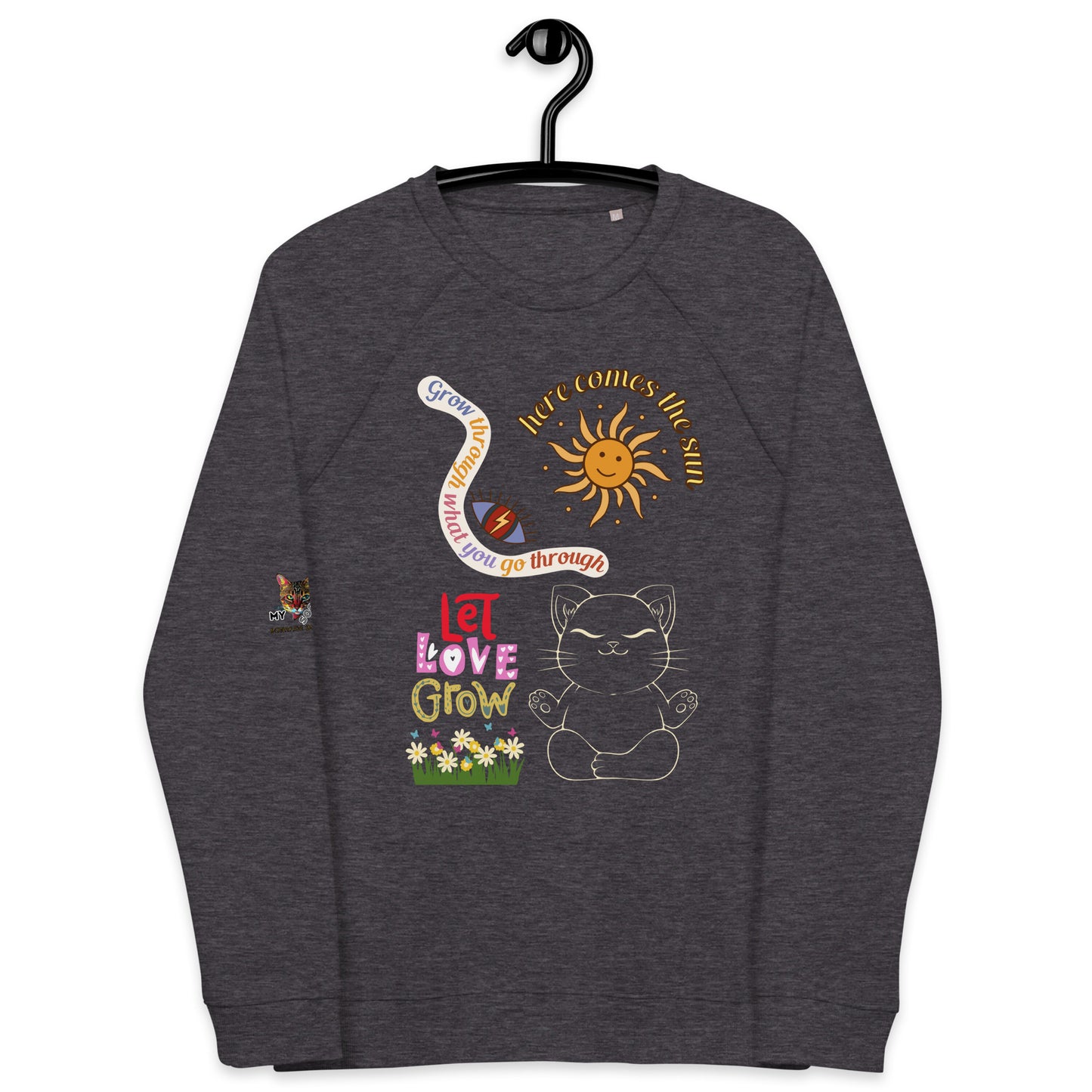 Let Love Grow Unisex Organic Sweatshirt