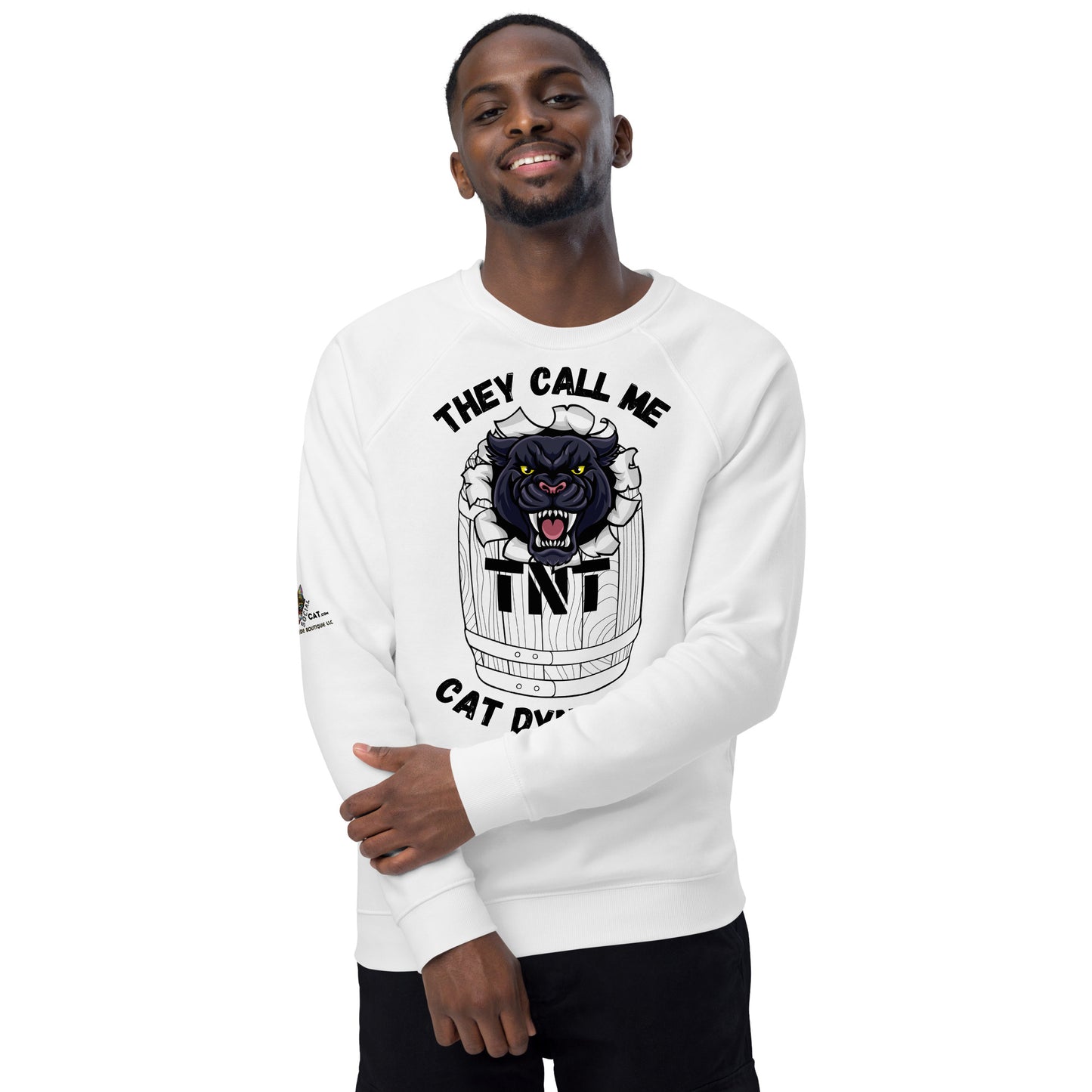 Cat Dynamite Unisex Organic Plush Sweatshirt
