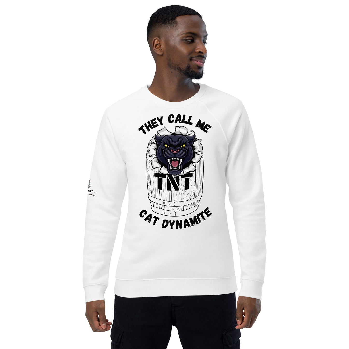 Cat Dynamite Unisex Organic Plush Sweatshirt
