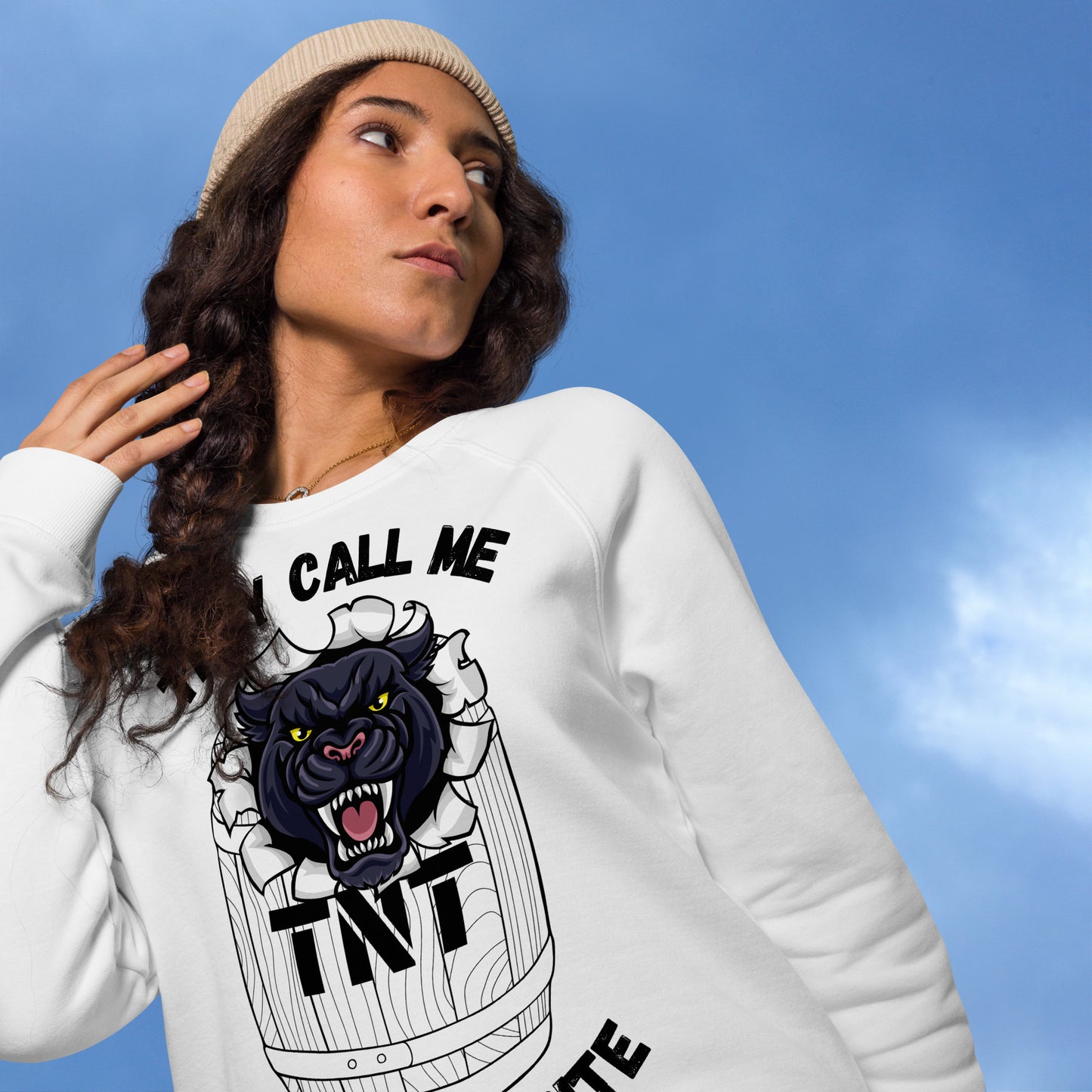 Cat Dynamite Unisex Organic Plush Sweatshirt