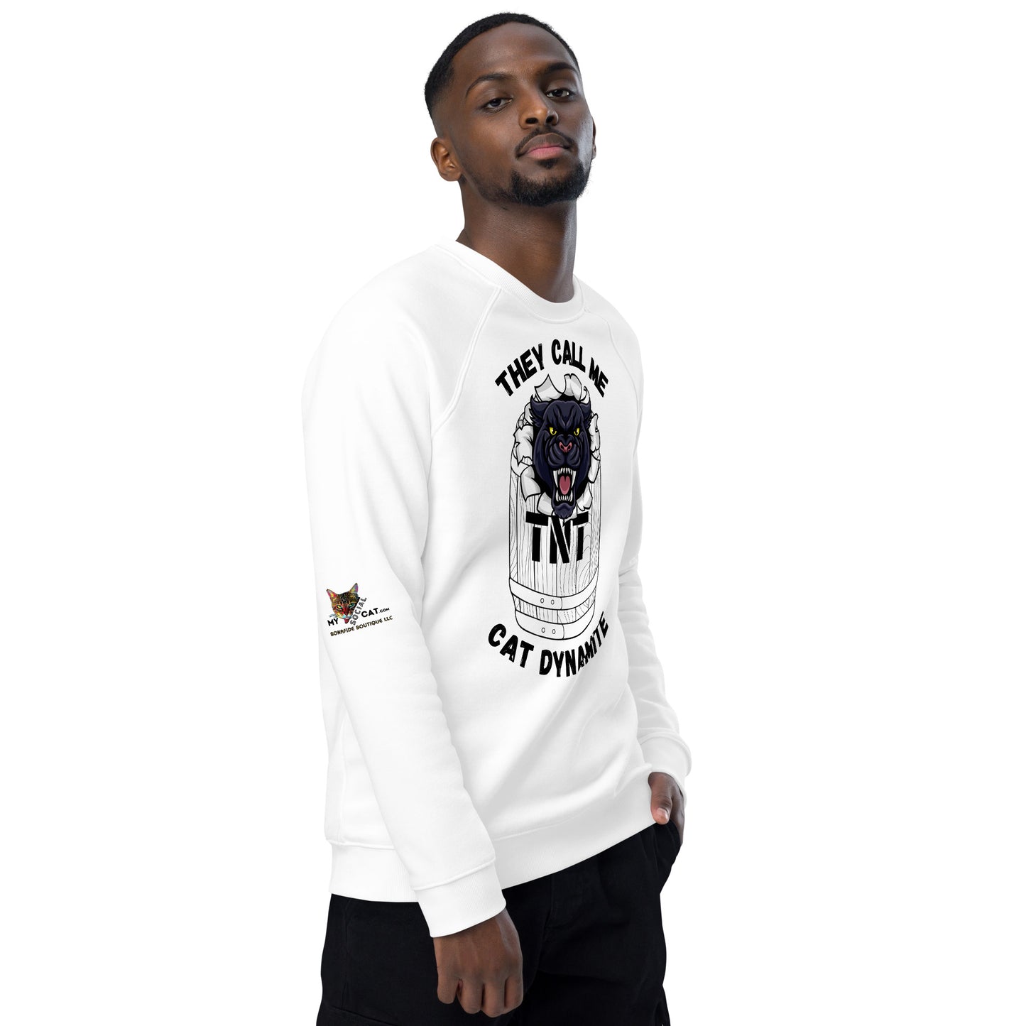 Cat Dynamite Unisex Organic Plush Sweatshirt