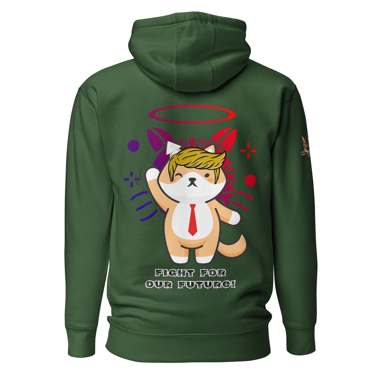 unisex-premium-hoodie-forest-green-back-66a0422e776e1 trump top dog fight for our future