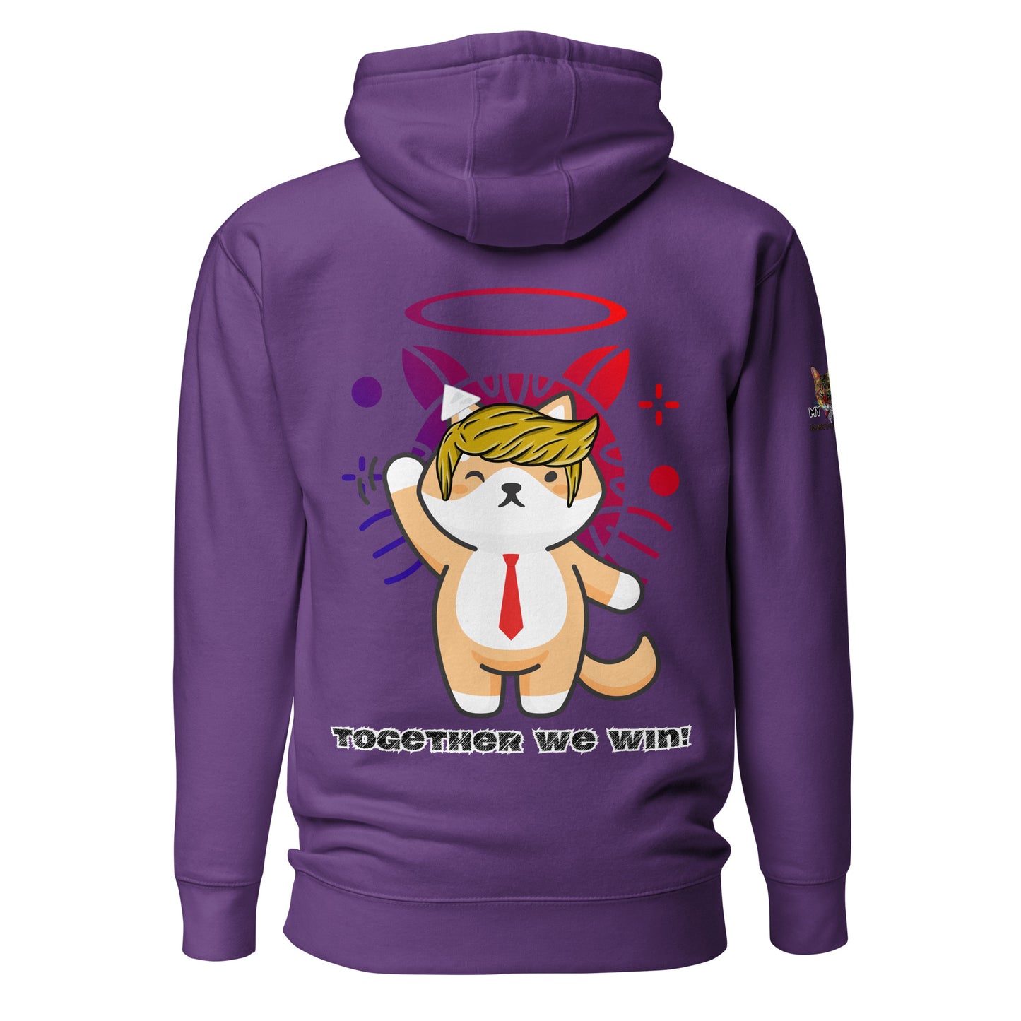 unisex-premium-hoodie-purple-back-66a152c04e2ee trump together we win