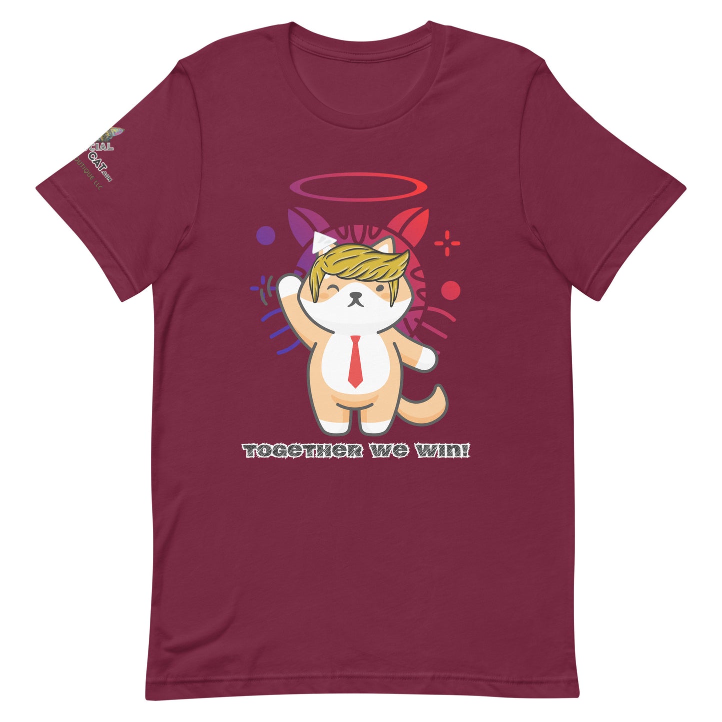 unisex-staple-t-shirt-maroon-front-66a1534d8bff4