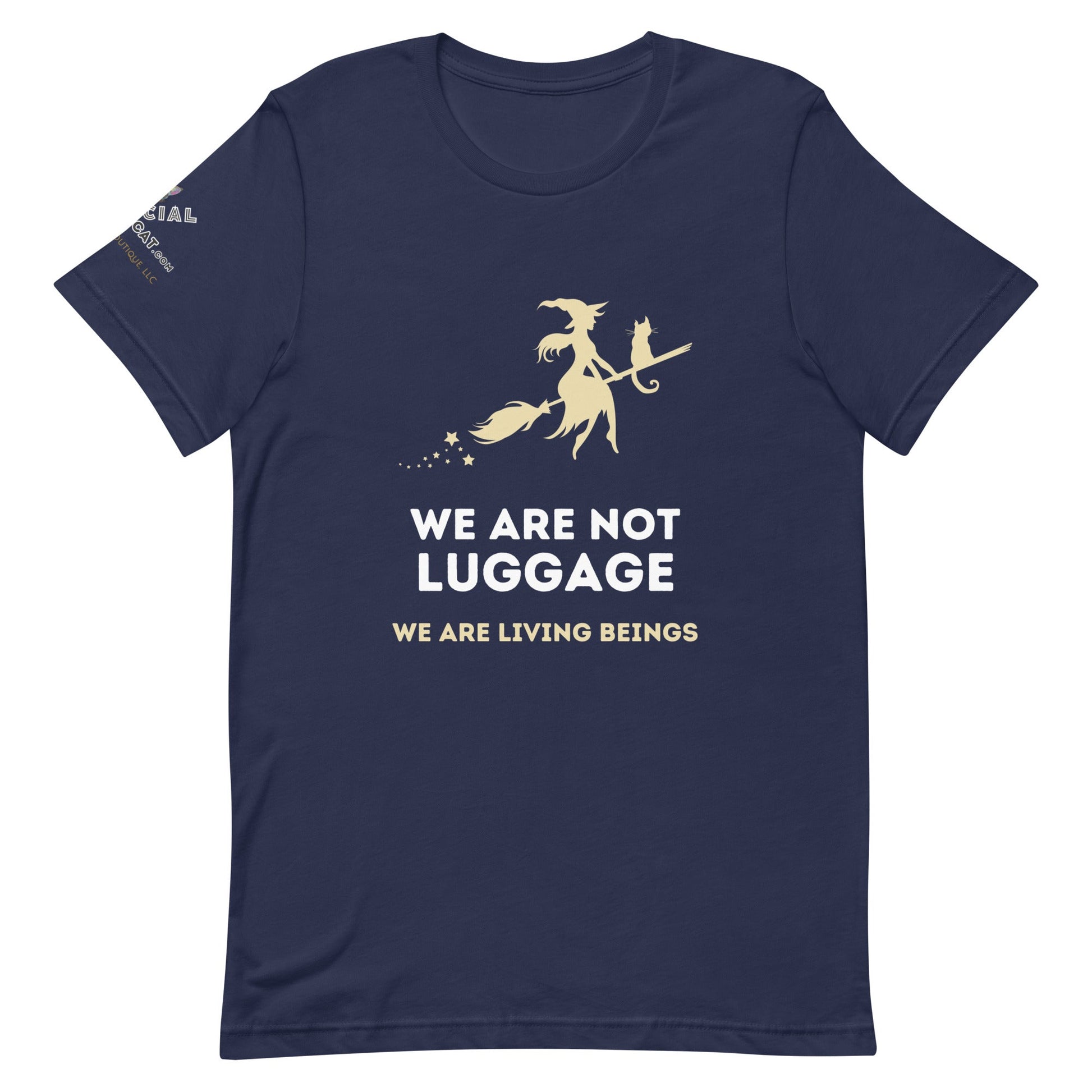 We Are Not Luggage Unisex Tee - My Social Cat Bonafide Boutique LLCWe Are Not Luggage Unisex TeeT - shirtMy Social Cat Bonafide Boutique LLCNavyXSarebeings