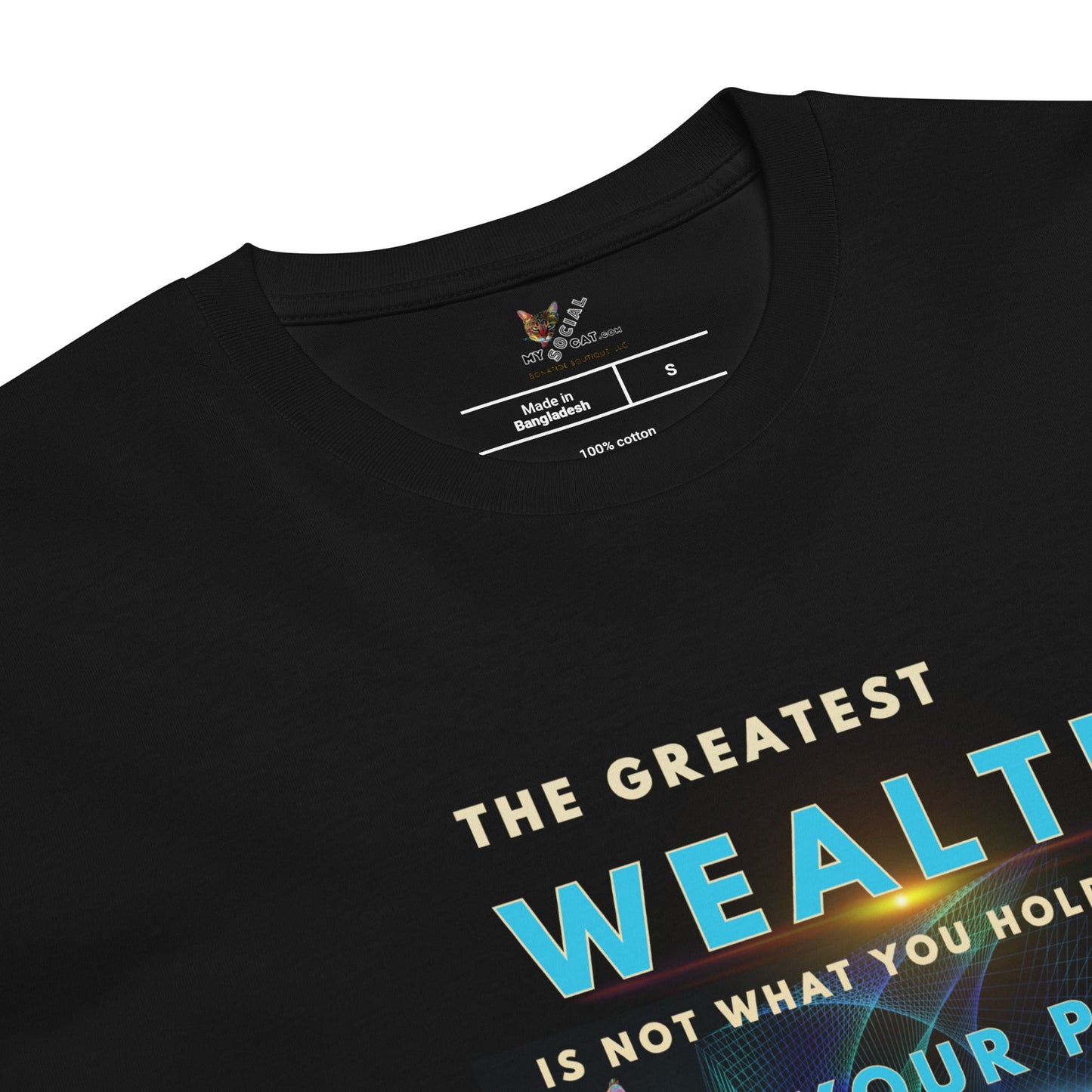 Wealth is Consciousness Unisex Premium Tee - My Social Cat Bonafide Boutique LLCWealth is Consciousness Unisex Premium TeeT-shirtMy Social Cat Bonafide Boutique LLCBlackMpremiumshirt