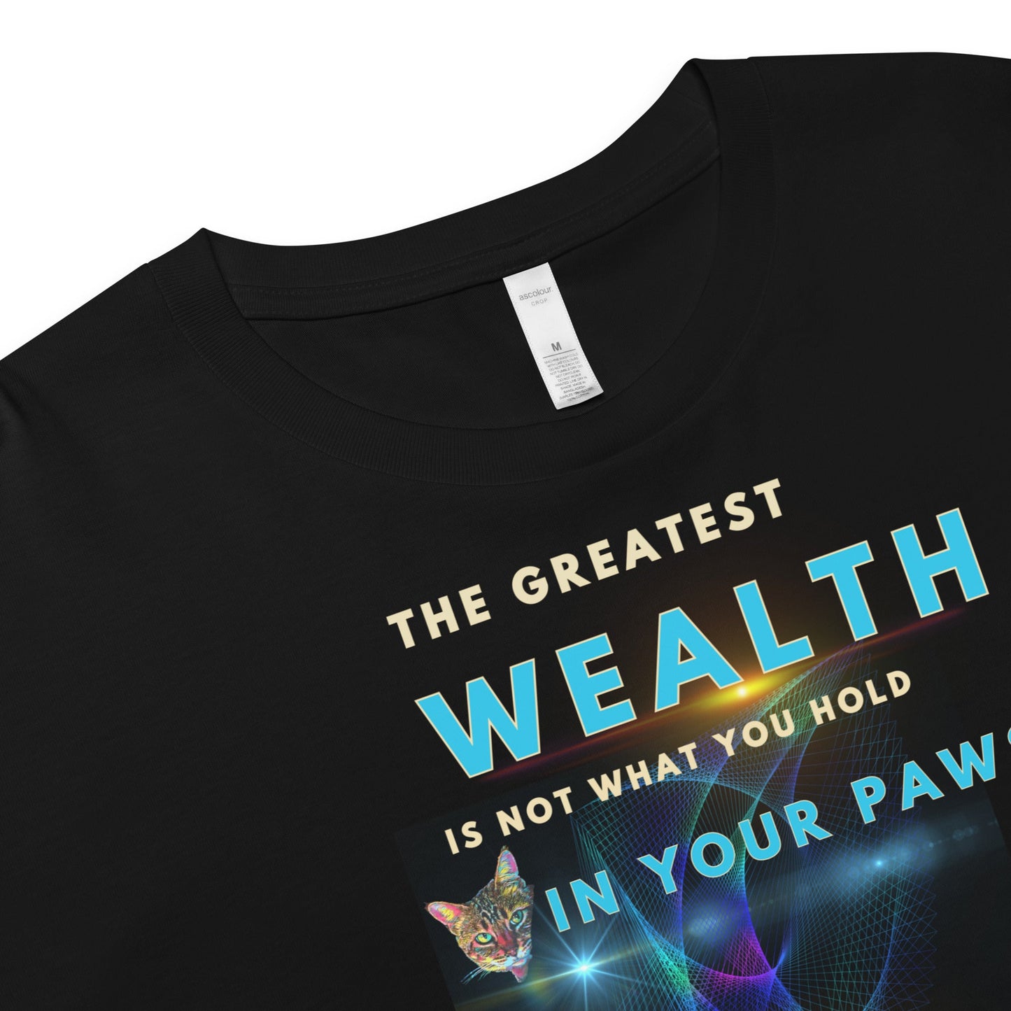 Wealth is Consciousness Women’s Crop Top - My Social Cat Bonafide Boutique LLCWealth is Consciousness Women’s Crop TopT-shirtMy Social Cat Bonafide Boutique LLCBlackScropshirt