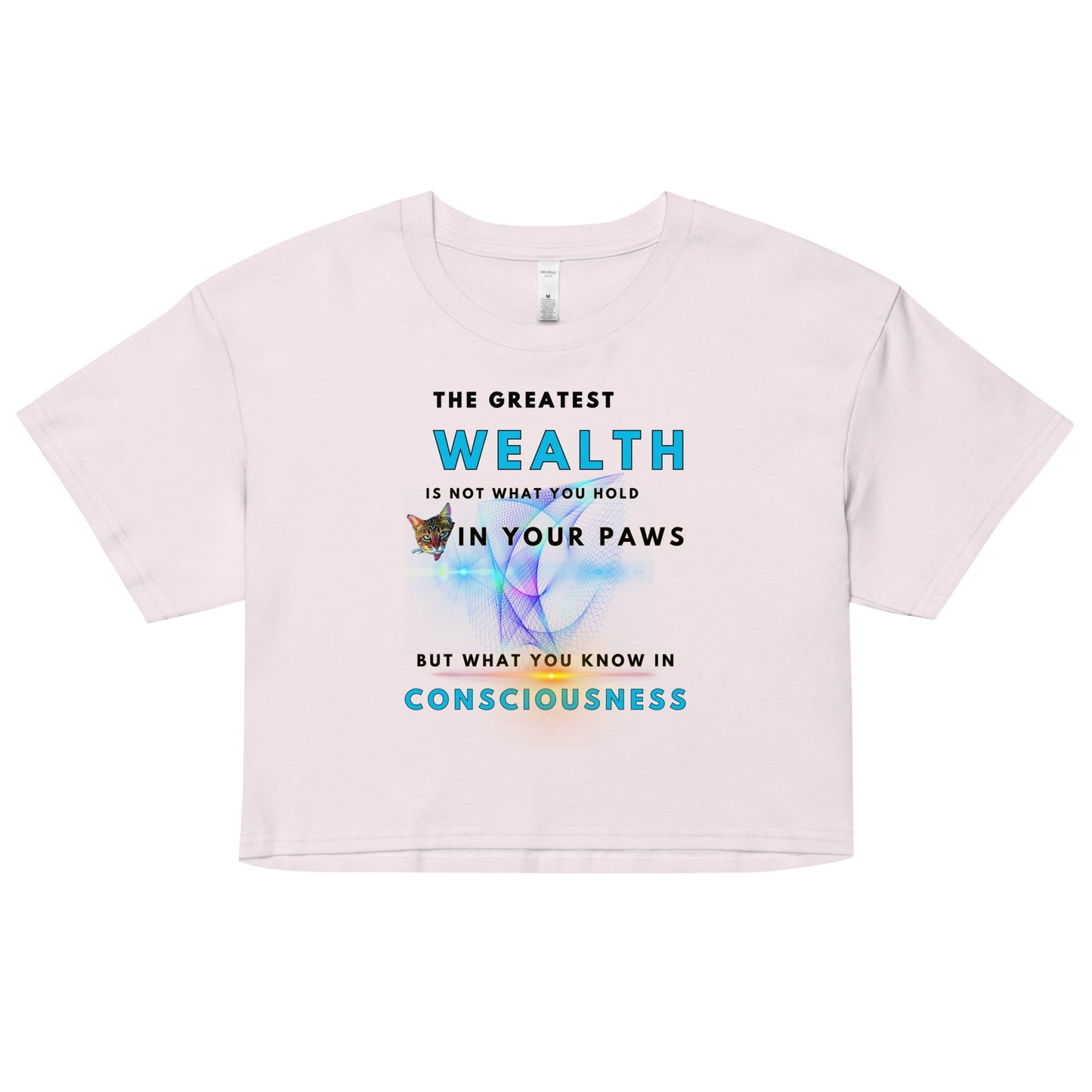 Wealth is Consciousness Women’s Crop Top - My Social Cat Bonafide Boutique LLCWealth is Consciousness Women’s Crop TopT-shirtMy Social Cat Bonafide Boutique LLCOrchidXScropshirt