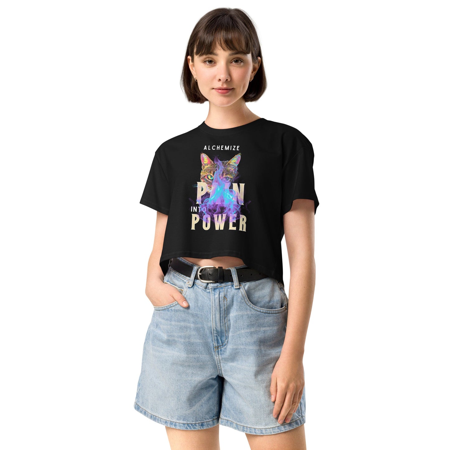 Women’s crop top - My Social Cat Bonafide Boutique LLCWomen’s crop topcrop topMy Social Cat Bonafide Boutique LLCBlackSalchemizecrop