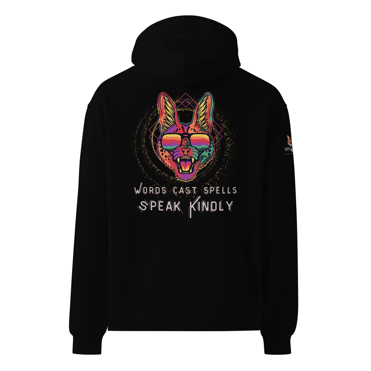 Words Cast Spells Unisex Plush Hoodie - My Social Cat Bonafide Boutique LLCWords Cast Spells Unisex Plush HoodieHooded sweatshirtMy Social Cat Bonafide Boutique LLCBlackShoodiemens
