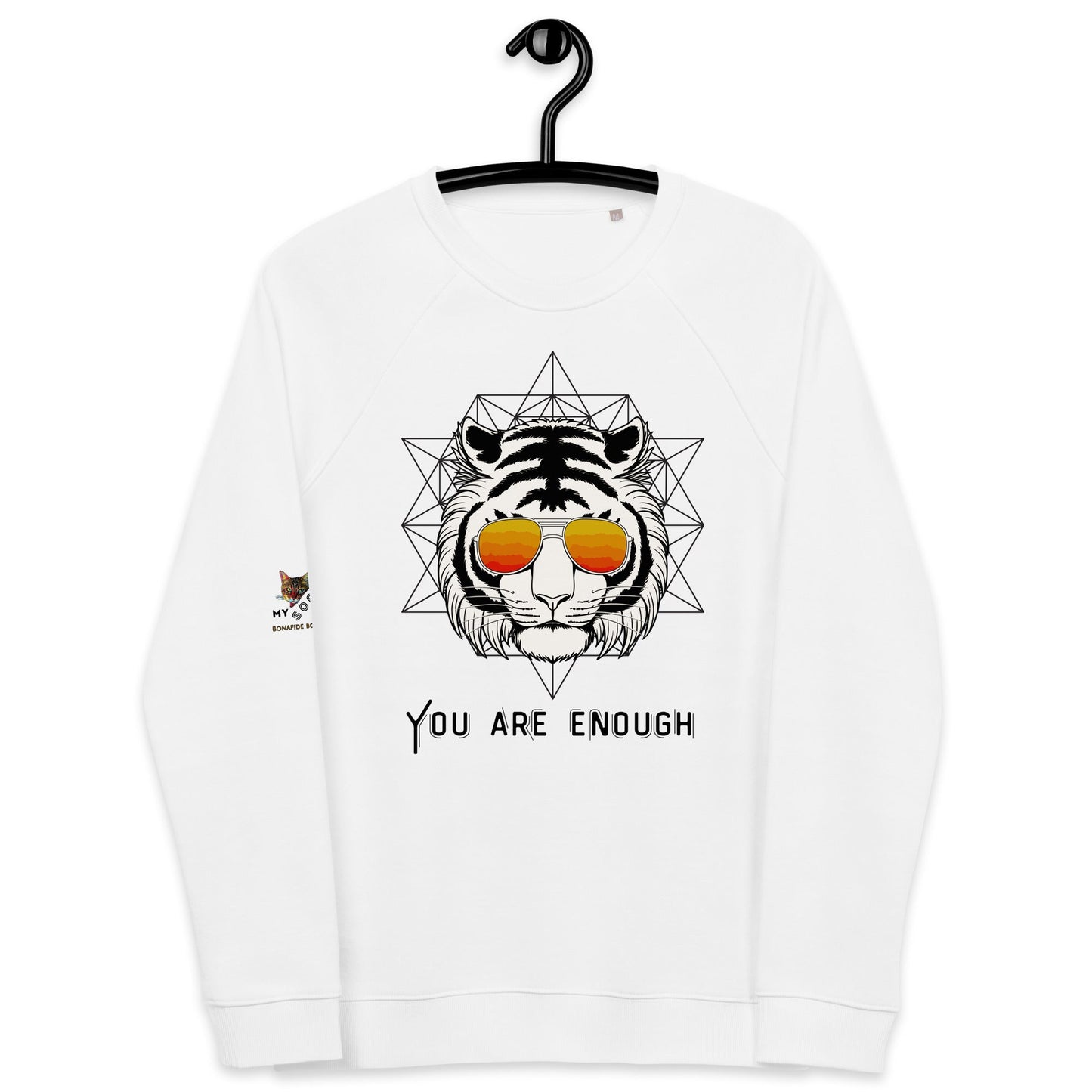 You Are Enough Plush Organic Sweatshirt - My Social Cat Bonafide Boutique LLCYou Are Enough Plush Organic SweatshirtSweatshirtMy Social Cat Bonafide Boutique LLCWhiteXSenoughplush