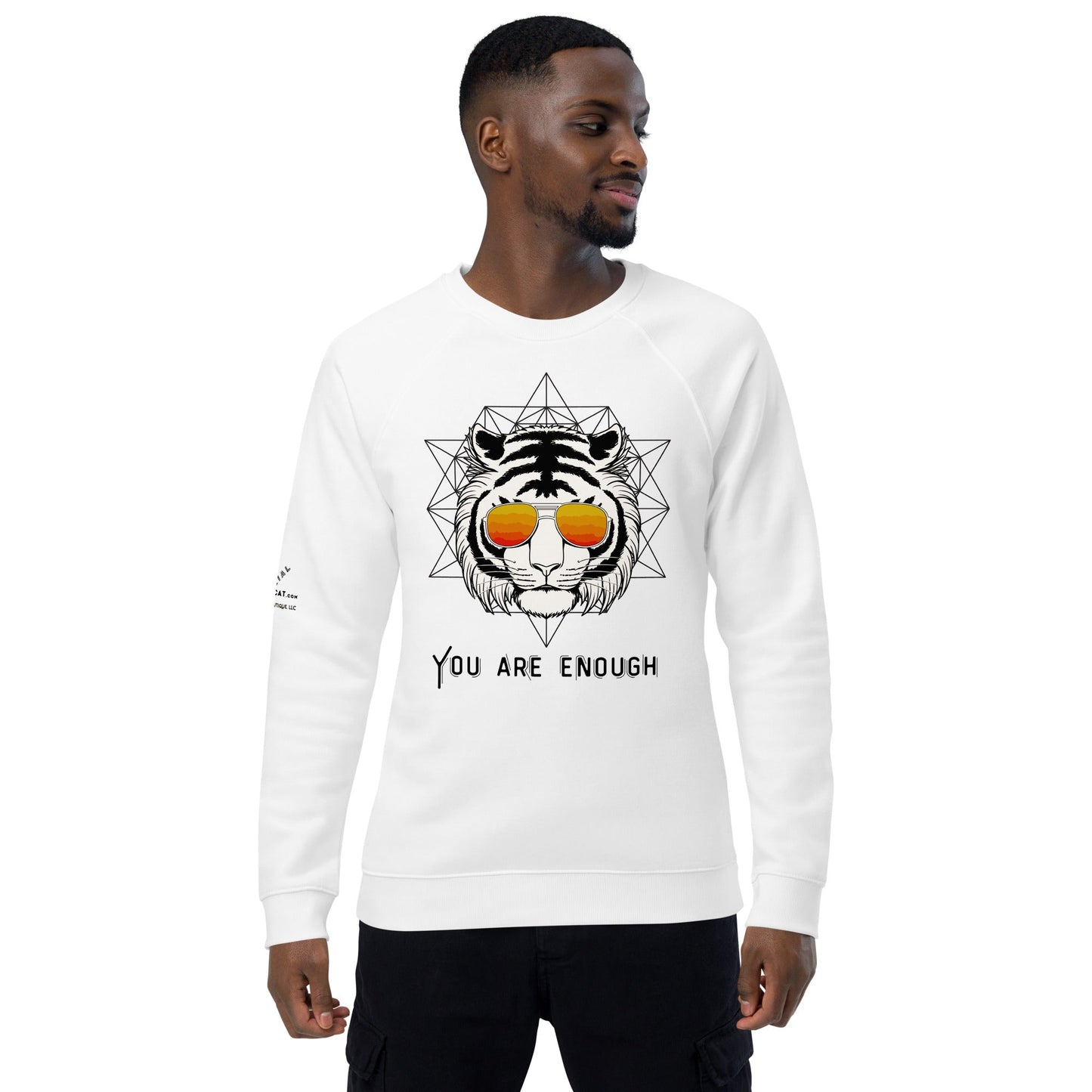 You Are Enough Plush Organic Sweatshirt - My Social Cat Bonafide Boutique LLCYou Are Enough Plush Organic SweatshirtSweatshirtMy Social Cat Bonafide Boutique LLCWhiteXSenoughplush