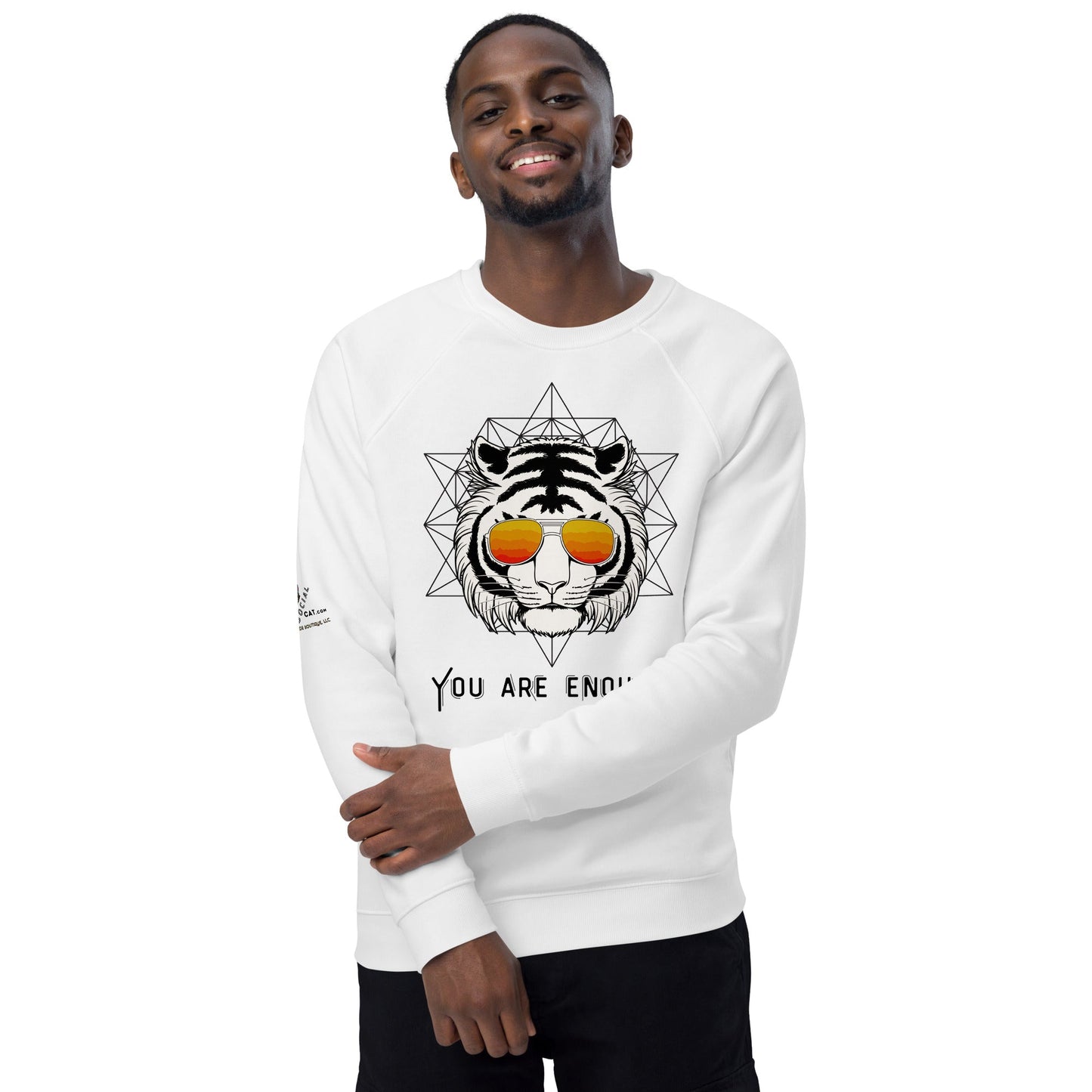 You Are Enough Plush Organic Sweatshirt - My Social Cat Bonafide Boutique LLCYou Are Enough Plush Organic SweatshirtSweatshirtMy Social Cat Bonafide Boutique LLCWhiteXSenoughplush